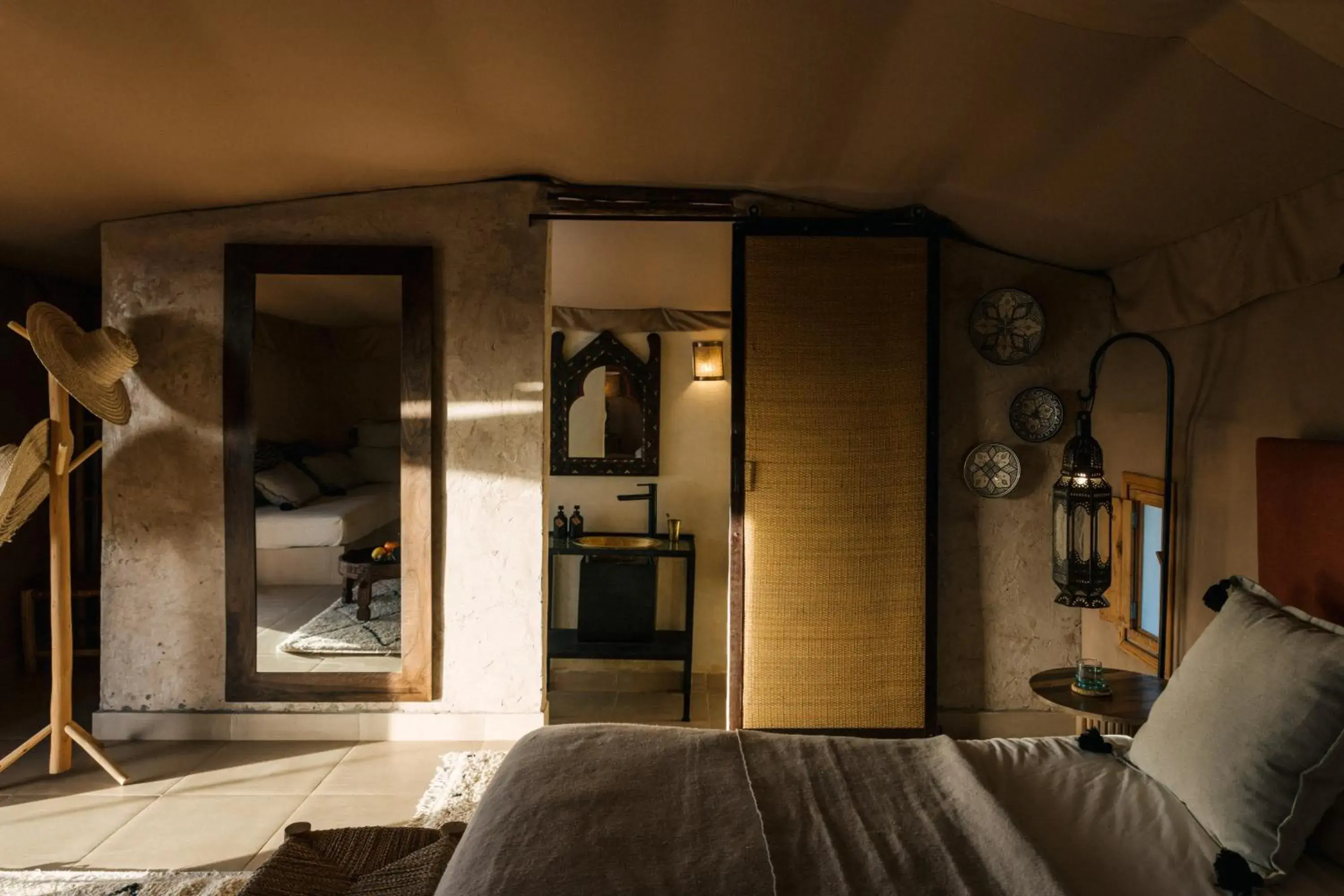 Bedroom, Bed in Caravan Agafay by Our Habitas Bedroom, Bed in Caravan Agafay by Our Habitas