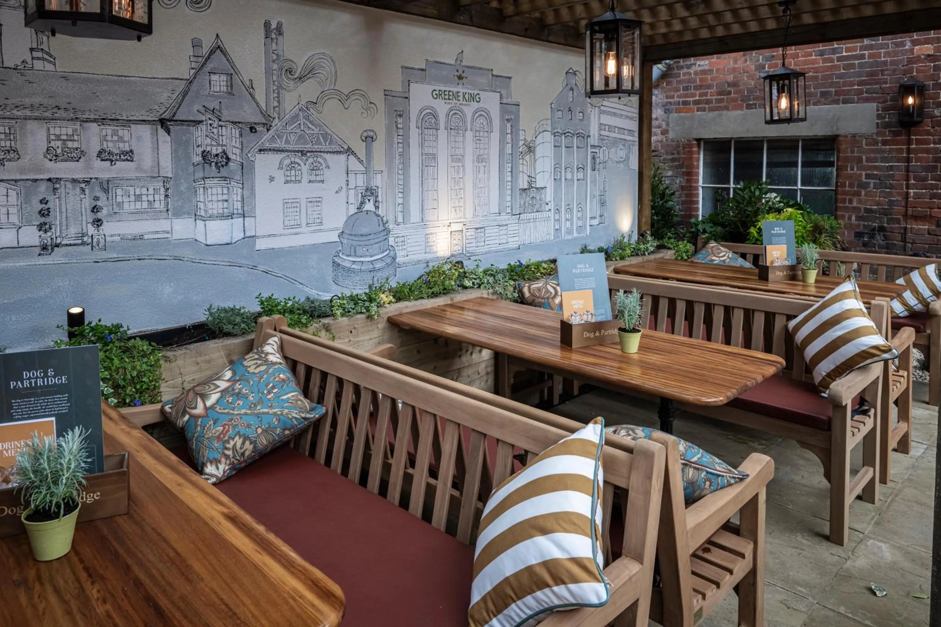 Garden in Dog and Partridge by Greene King Inns