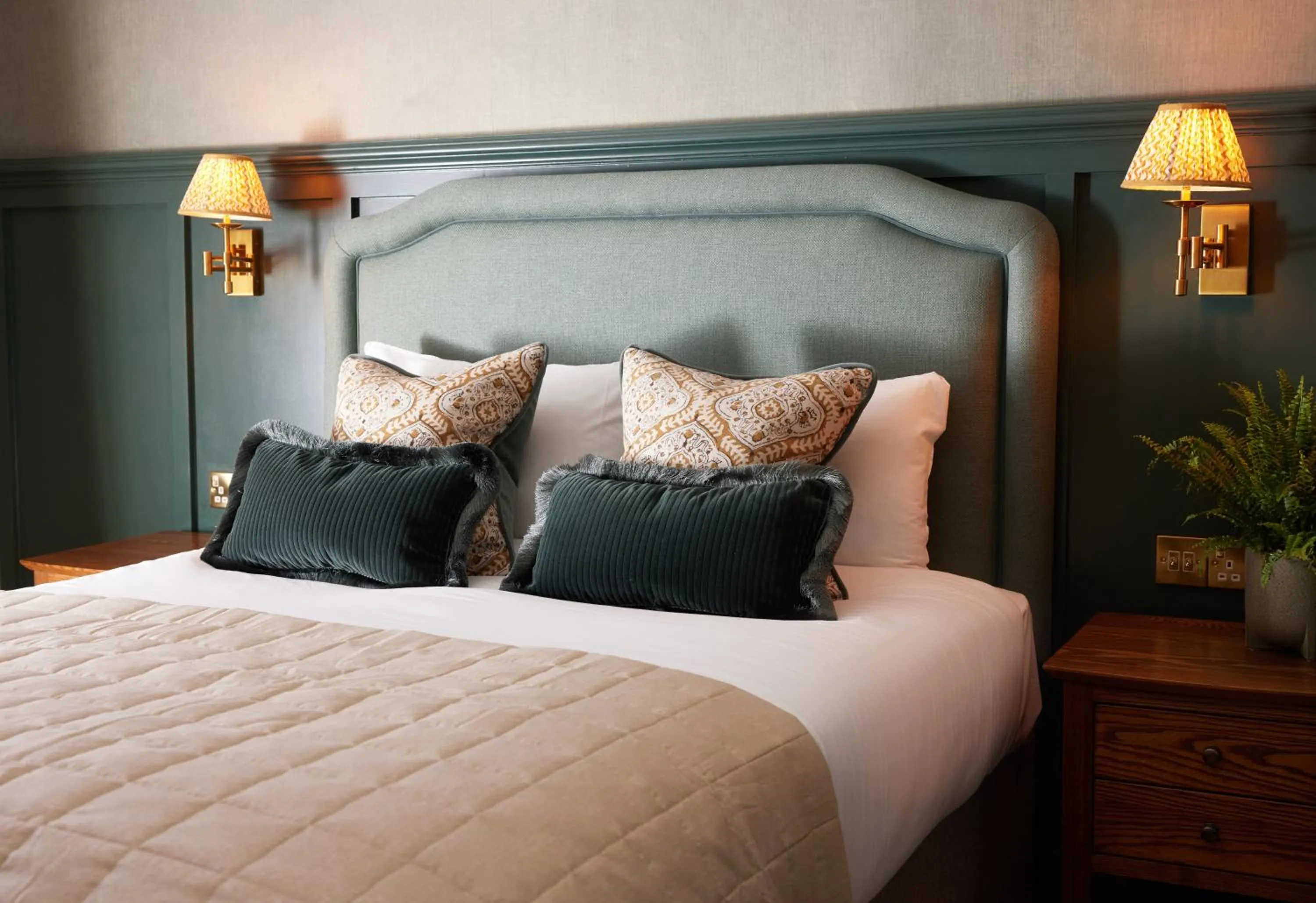 Bed in Dog and Partridge by Greene King Inns