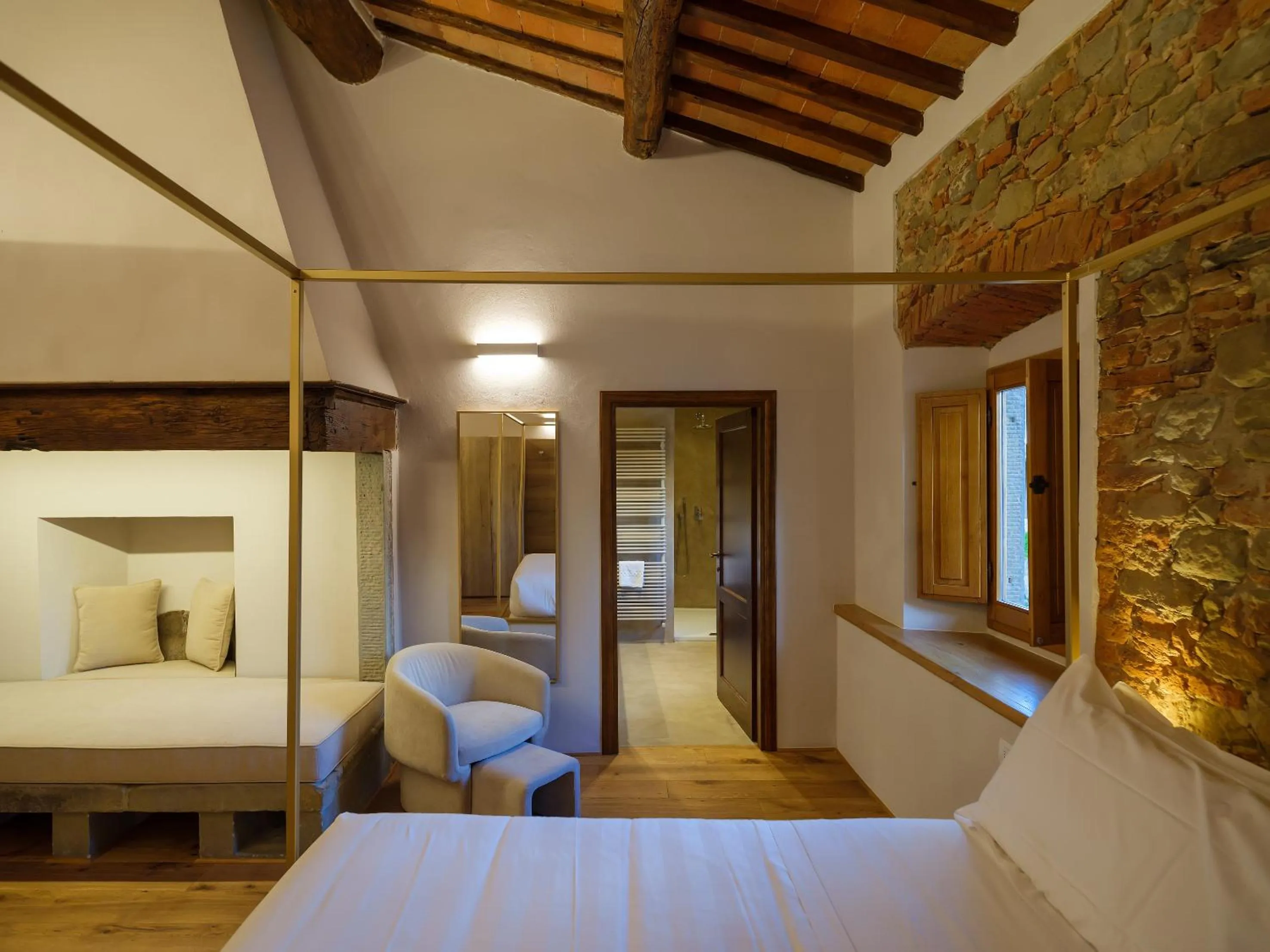 View (from property/room), Bed in Villa Barberino