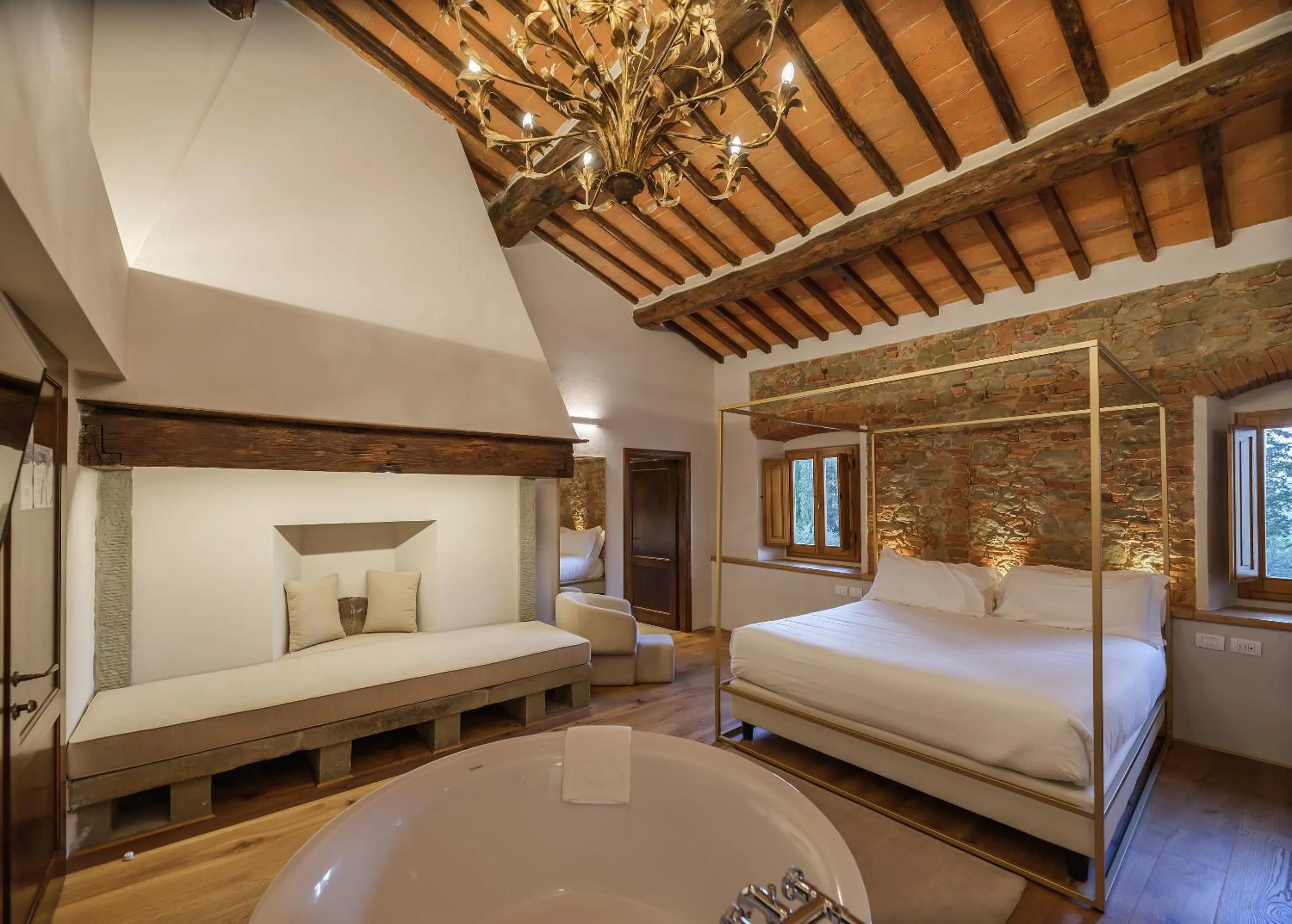 Bedroom, Bed in Villa Barberino