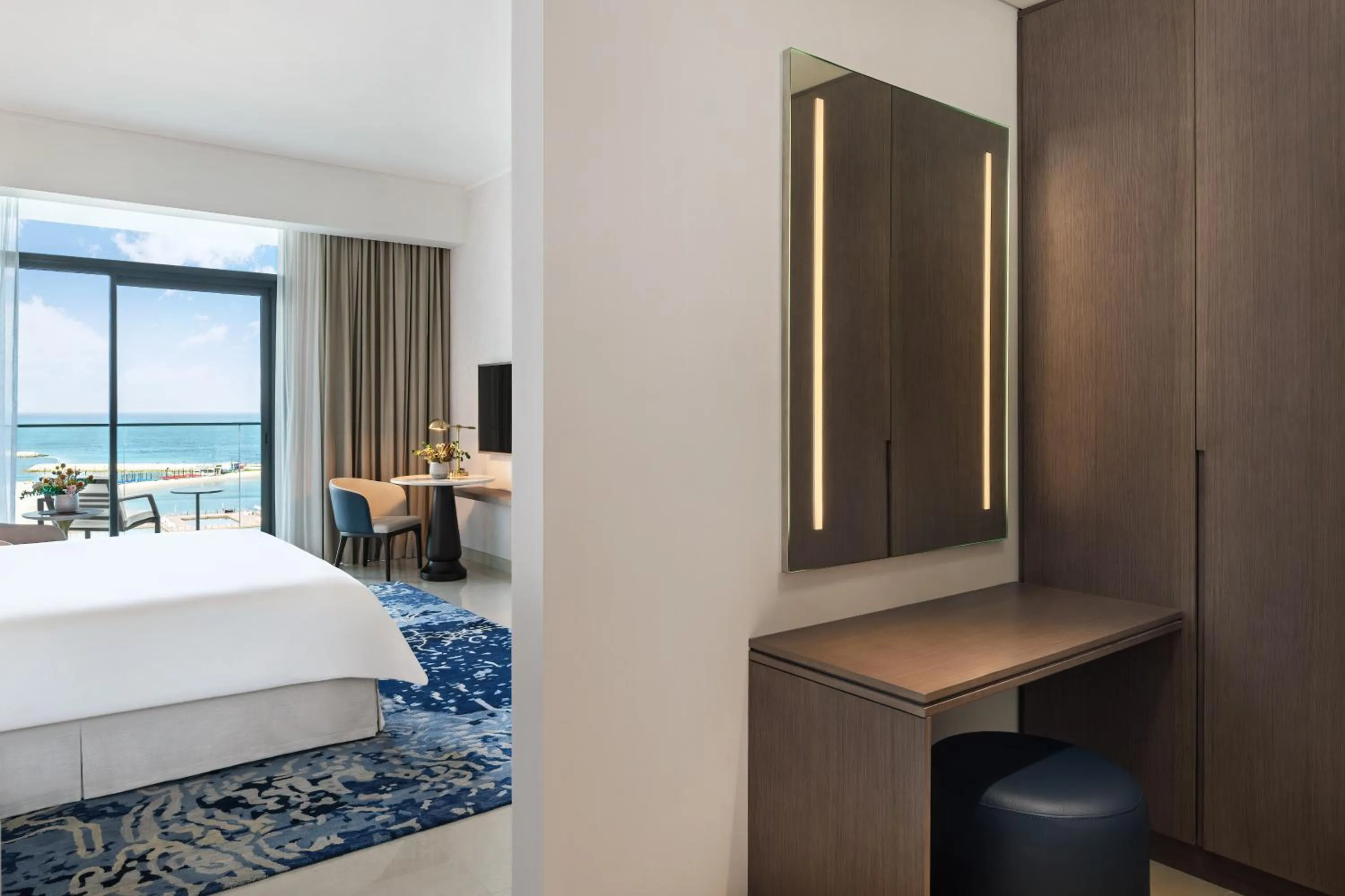 wardrobe, Bed in Address Beach Resort Bahrain