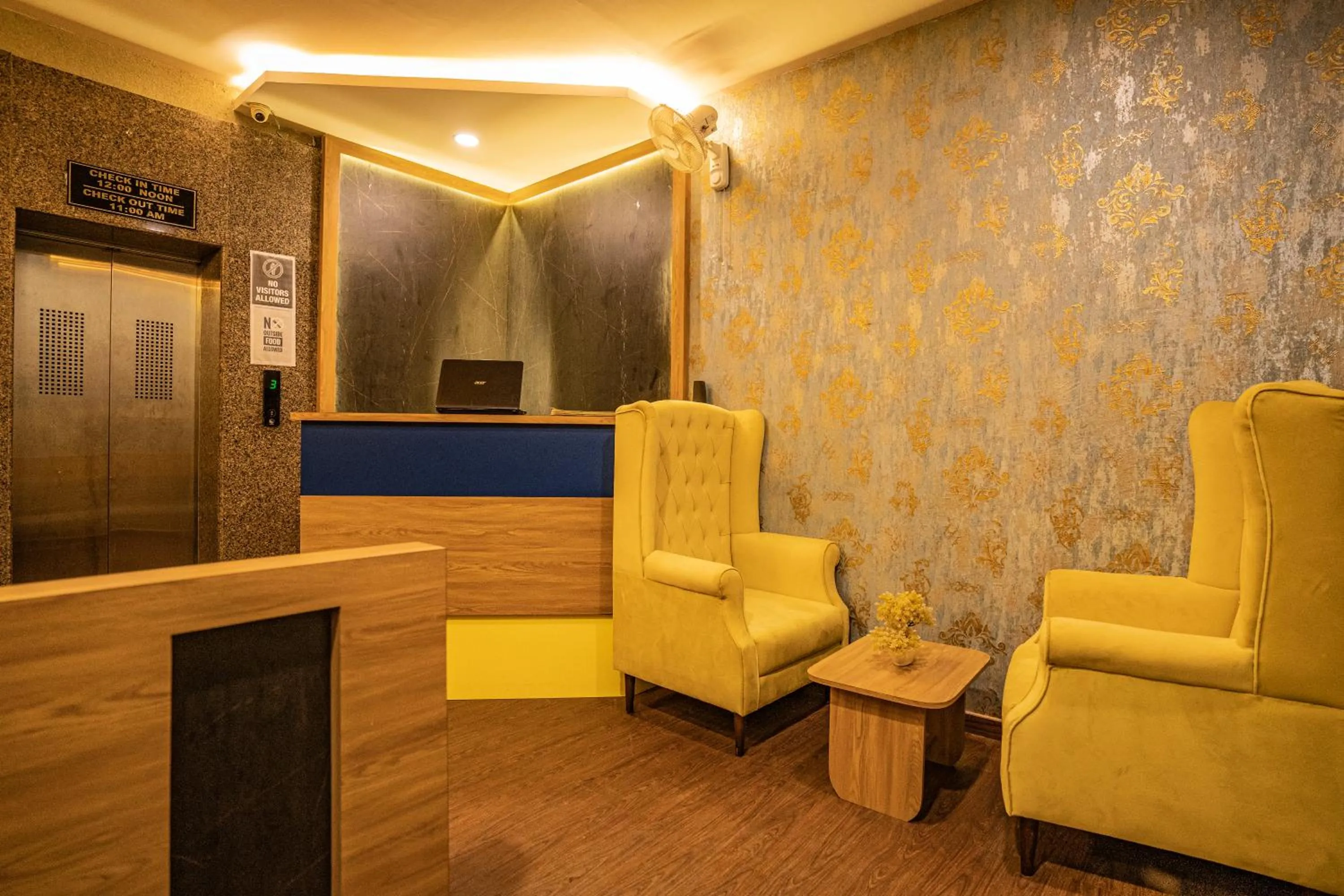 Seating area in Hotel Naman