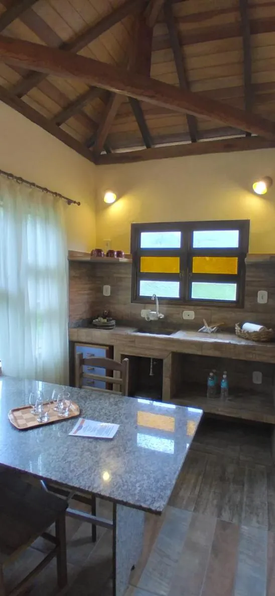 Kitchen or kitchenette in Pousada da Oma
