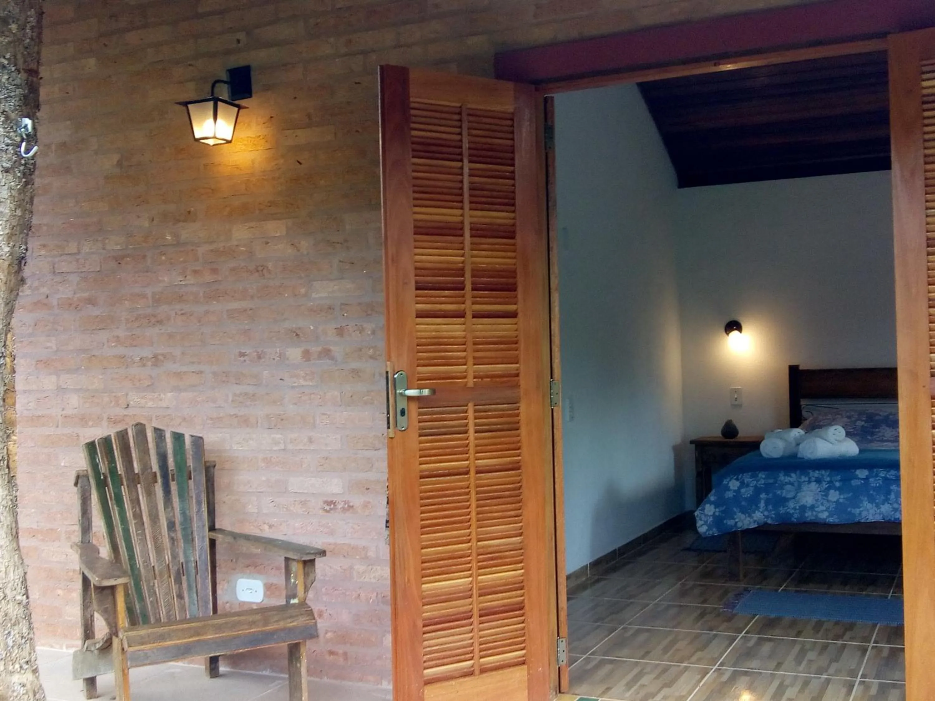 Bed in Pousada da Oma