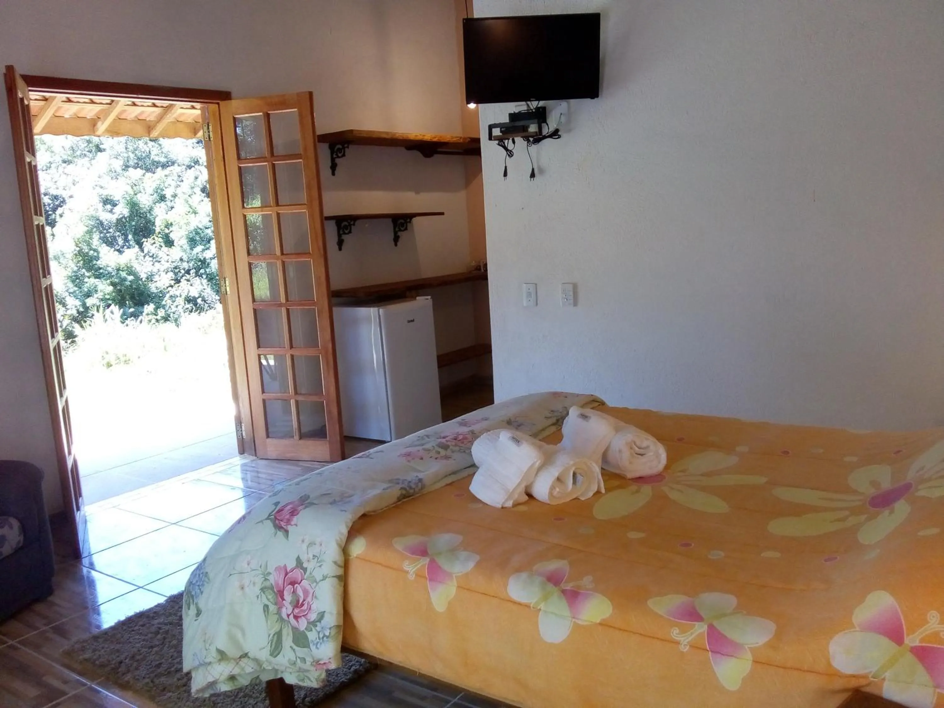 Bed in Pousada da Oma