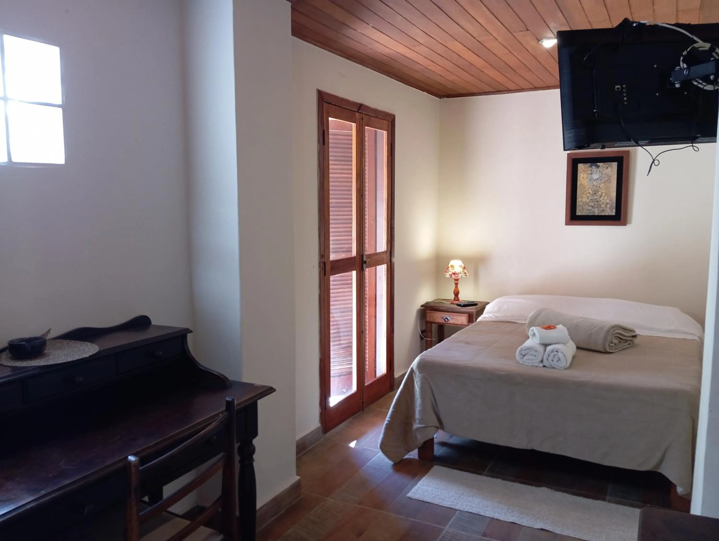 Bed in Pousada da Oma