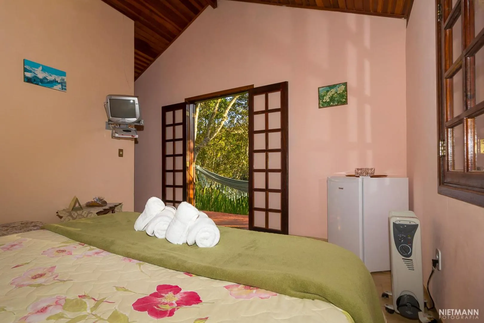 Bed in Pousada da Oma