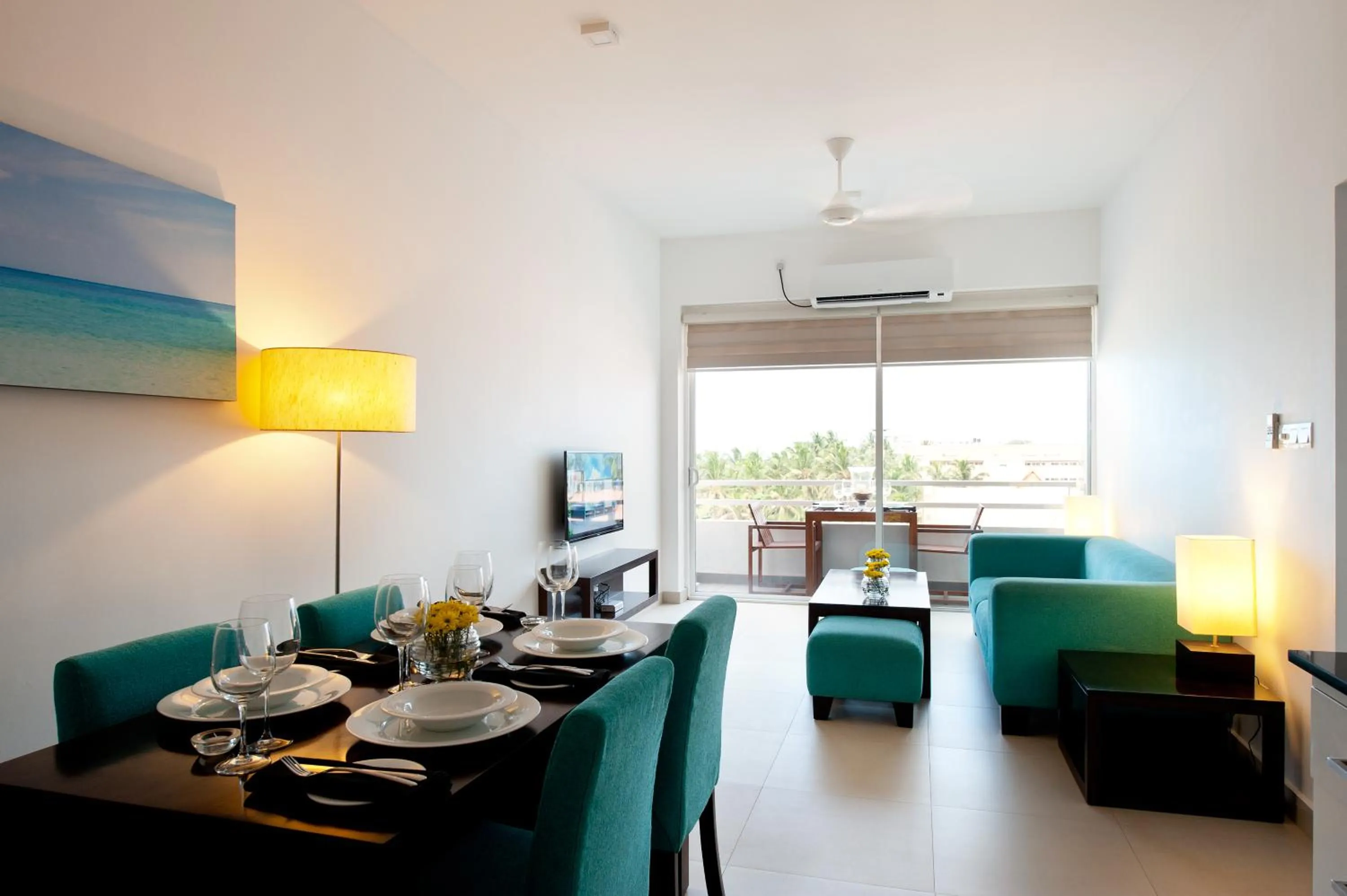 Living room in The Beach Apartments