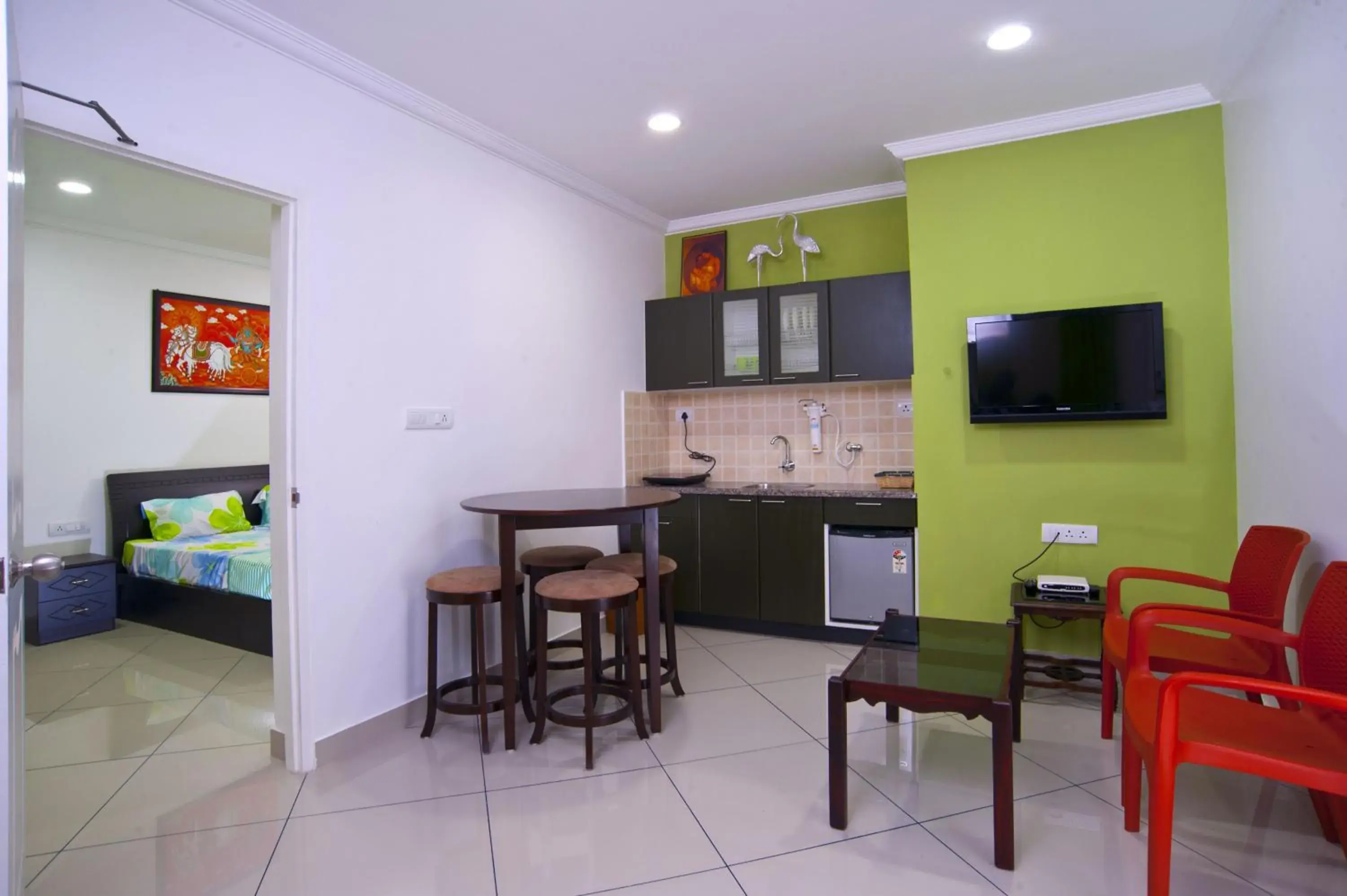 Bed in Vasudevam Premium Suites Bed in Vasudevam Premium Suites