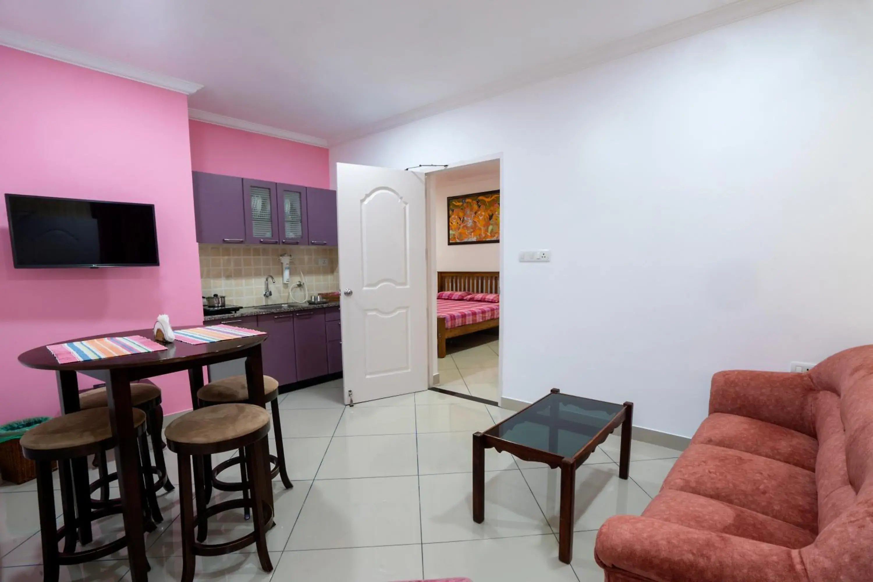 Living room in Vasudevam Premium Suites Living room in Vasudevam Premium Suites