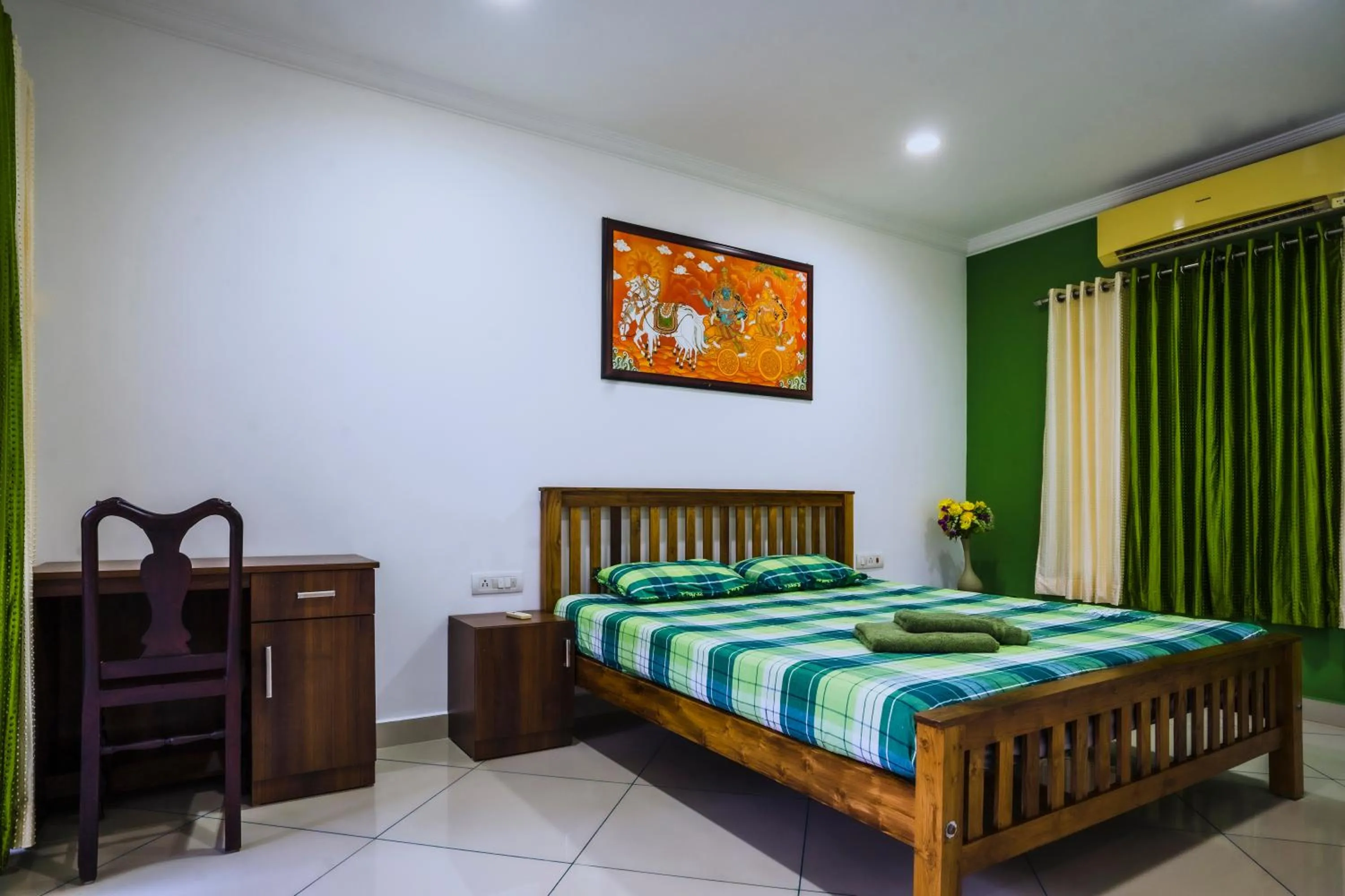 Bedroom, Bed in Vasudevam Premium Suites