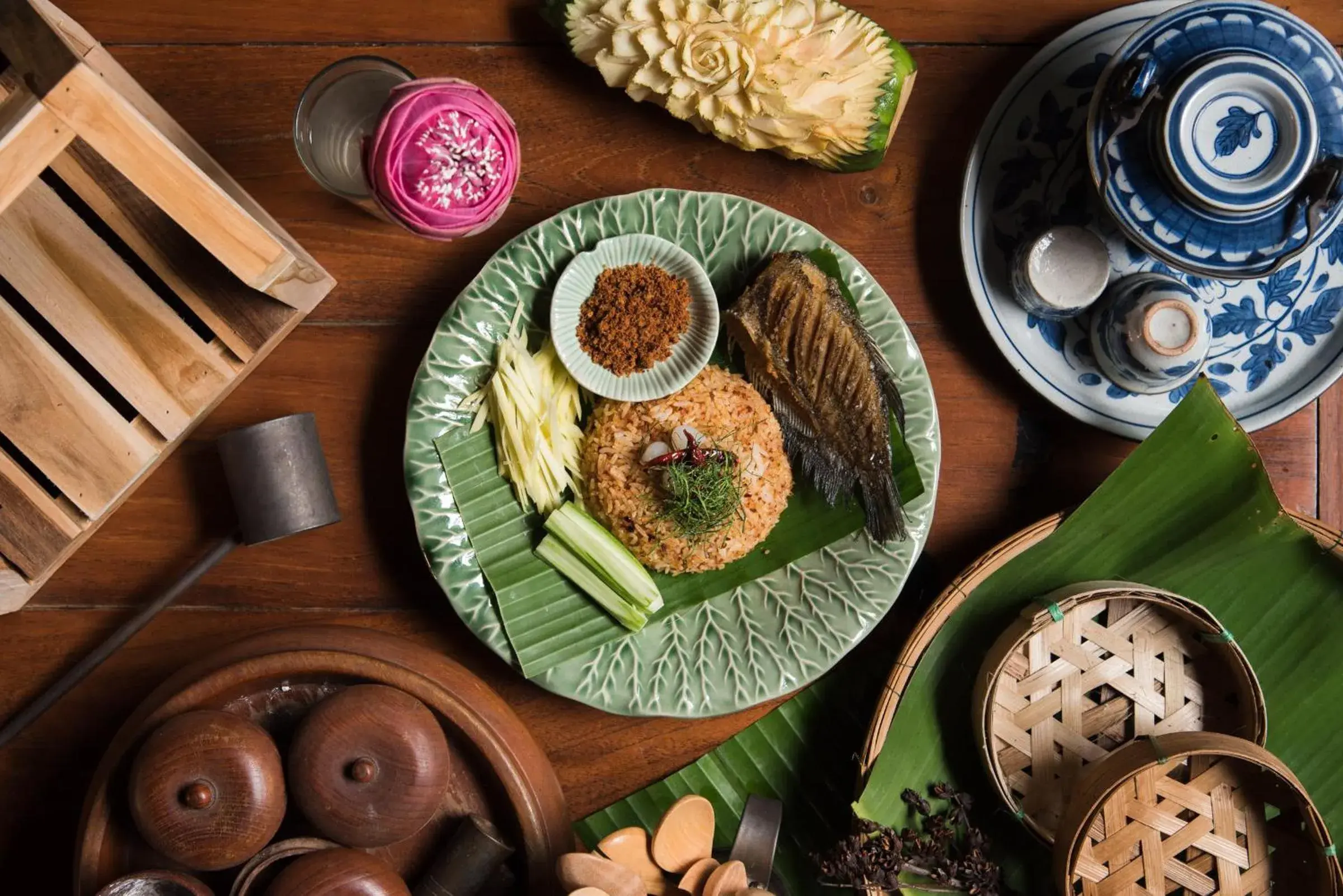 Food close-up in Ayutthaya retreat Food close-up in Ayutthaya retreat