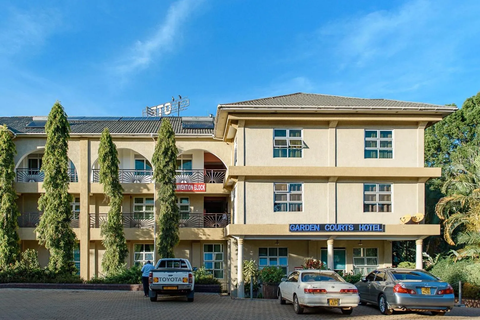 Property building in Garden Courts Hotel Masaka