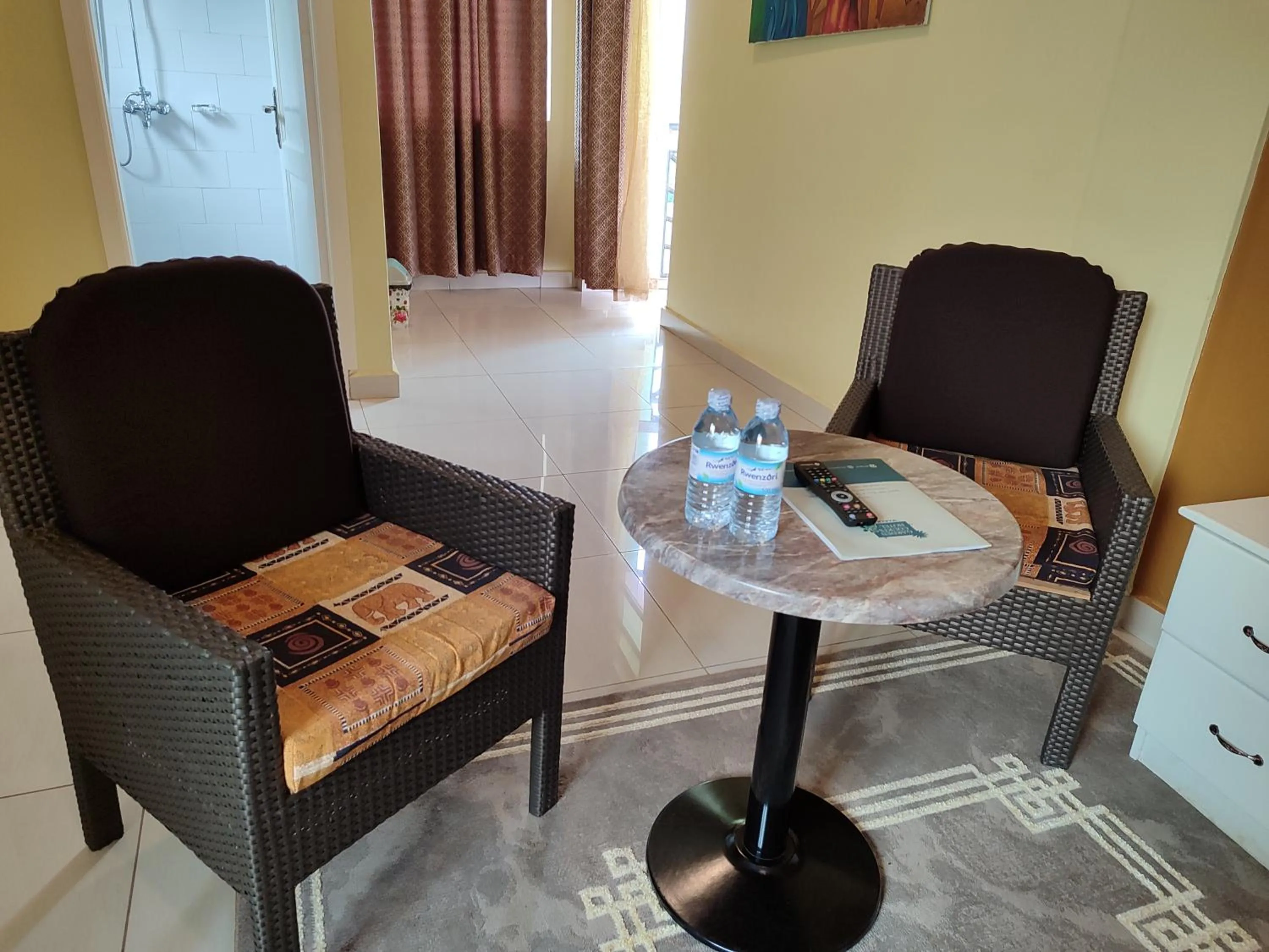 Seating area in Garden Courts Hotel Masaka
