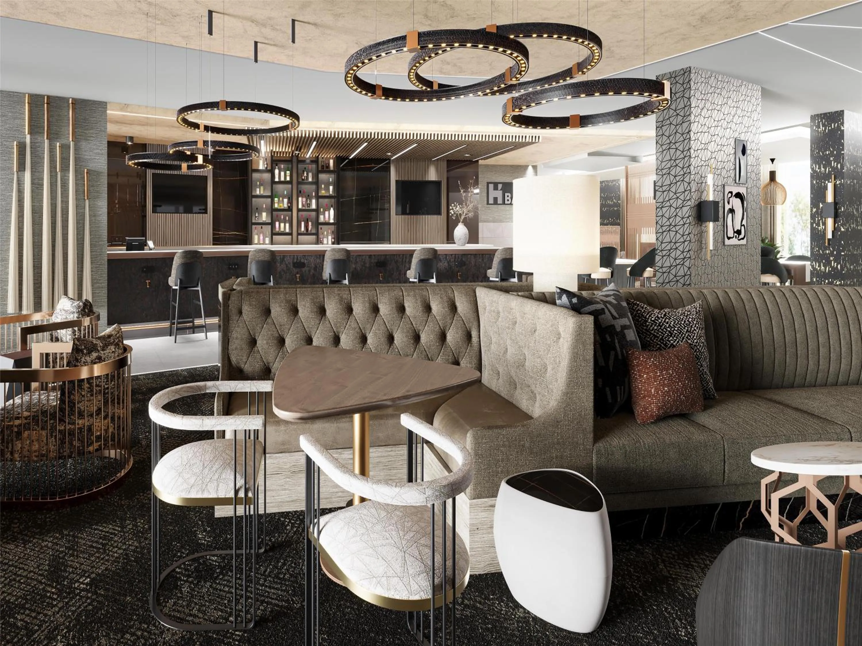 Lounge or bar in Hyatt House Washington DC Downtown Convention Center