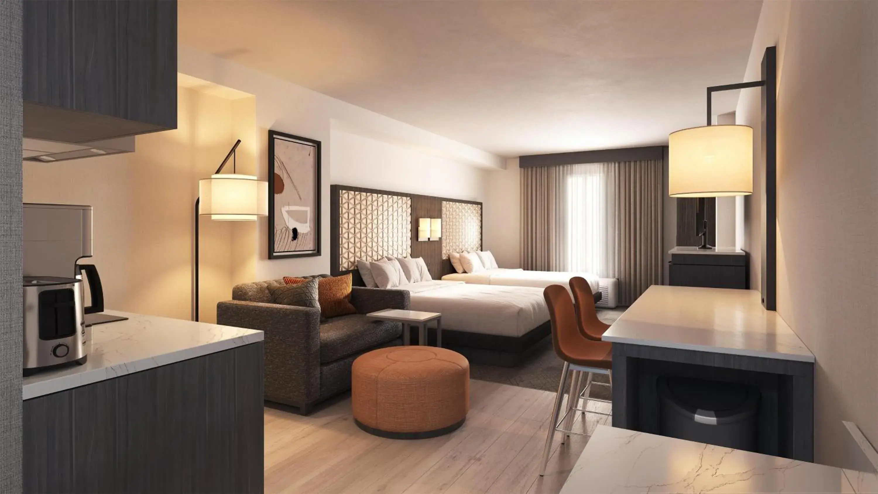 Bedroom, Bed in Hyatt House Washington DC Downtown Convention Center Bedroom, Bed in Hyatt House Washington DC Downtown Convention Center