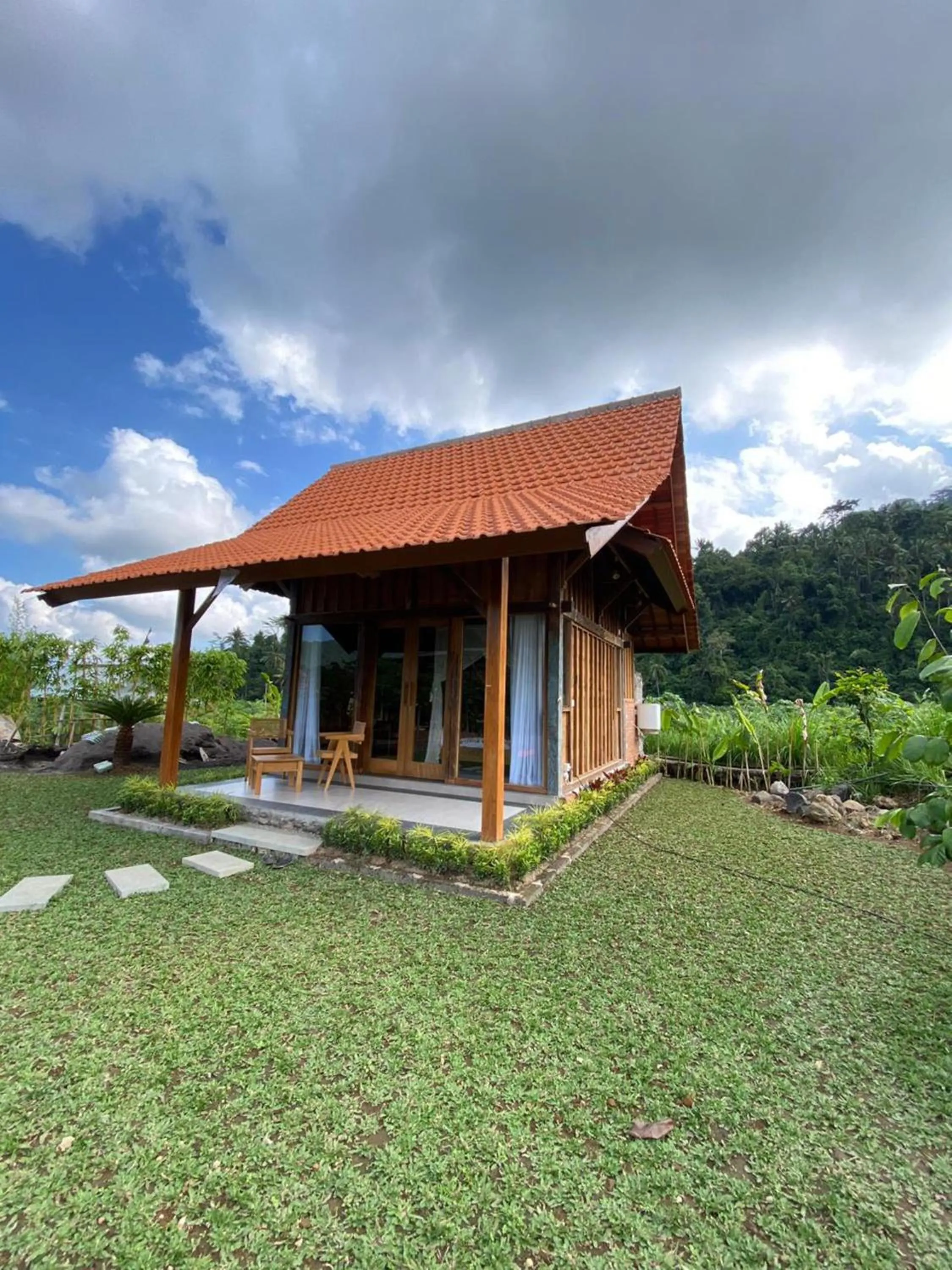 Balcony/Terrace in Kubu Sakian Villa and Restaurant Sidemen