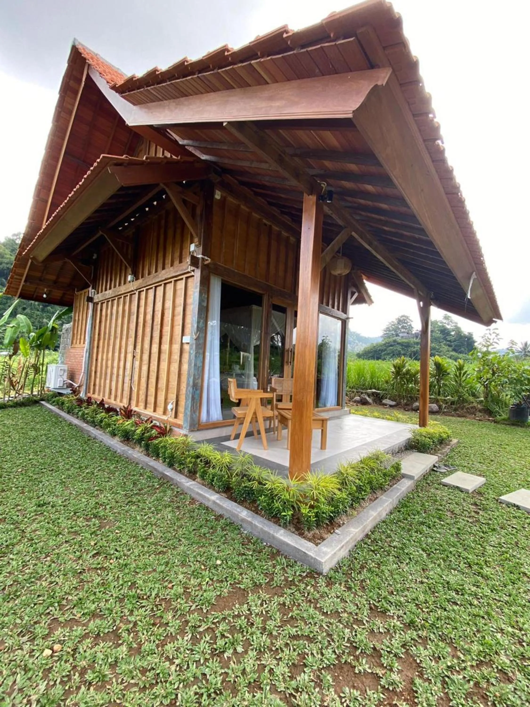 Balcony/Terrace in Kubu Sakian Villa and Restaurant Sidemen