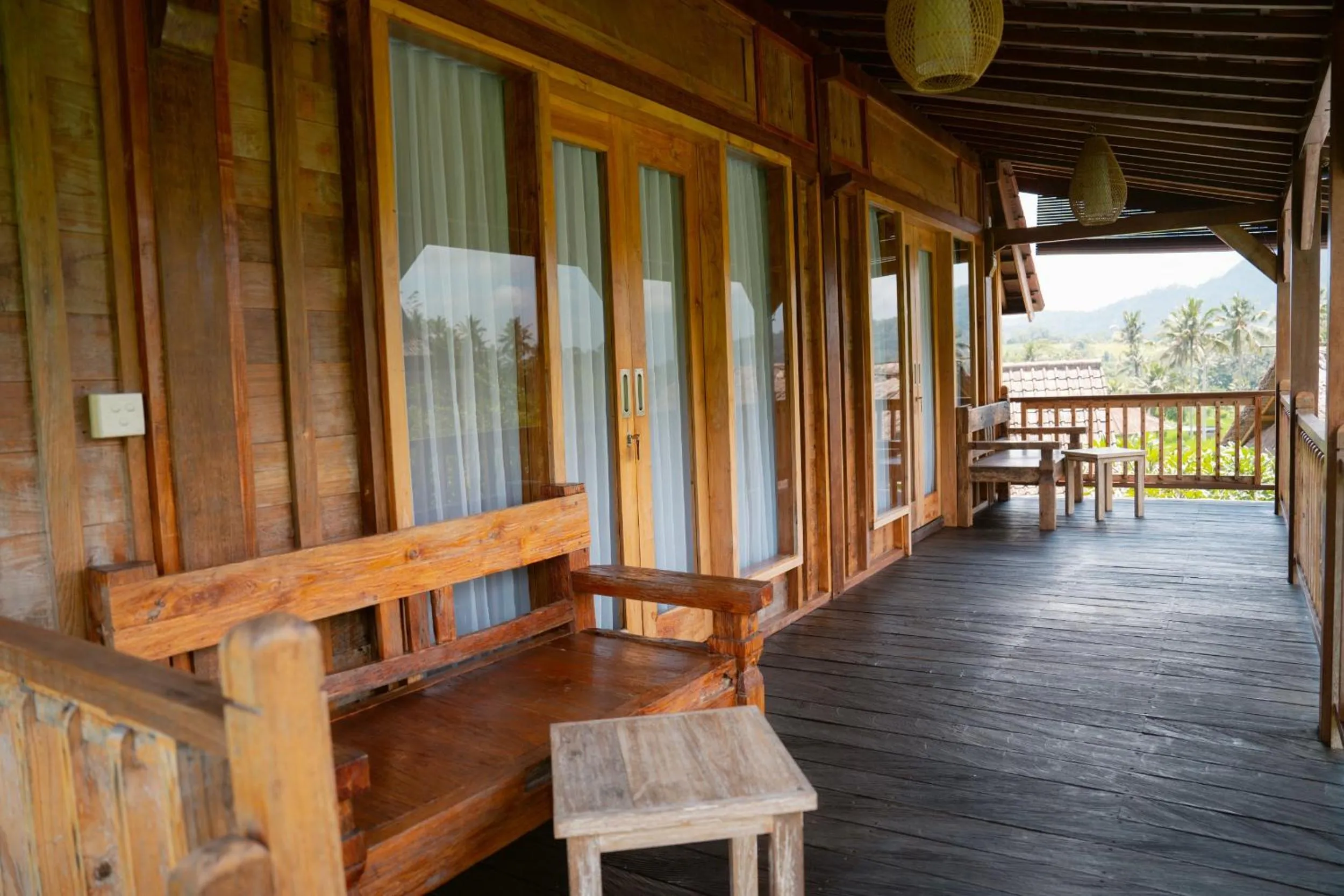 Balcony/Terrace in Kubu Sakian Villa and Restaurant Sidemen