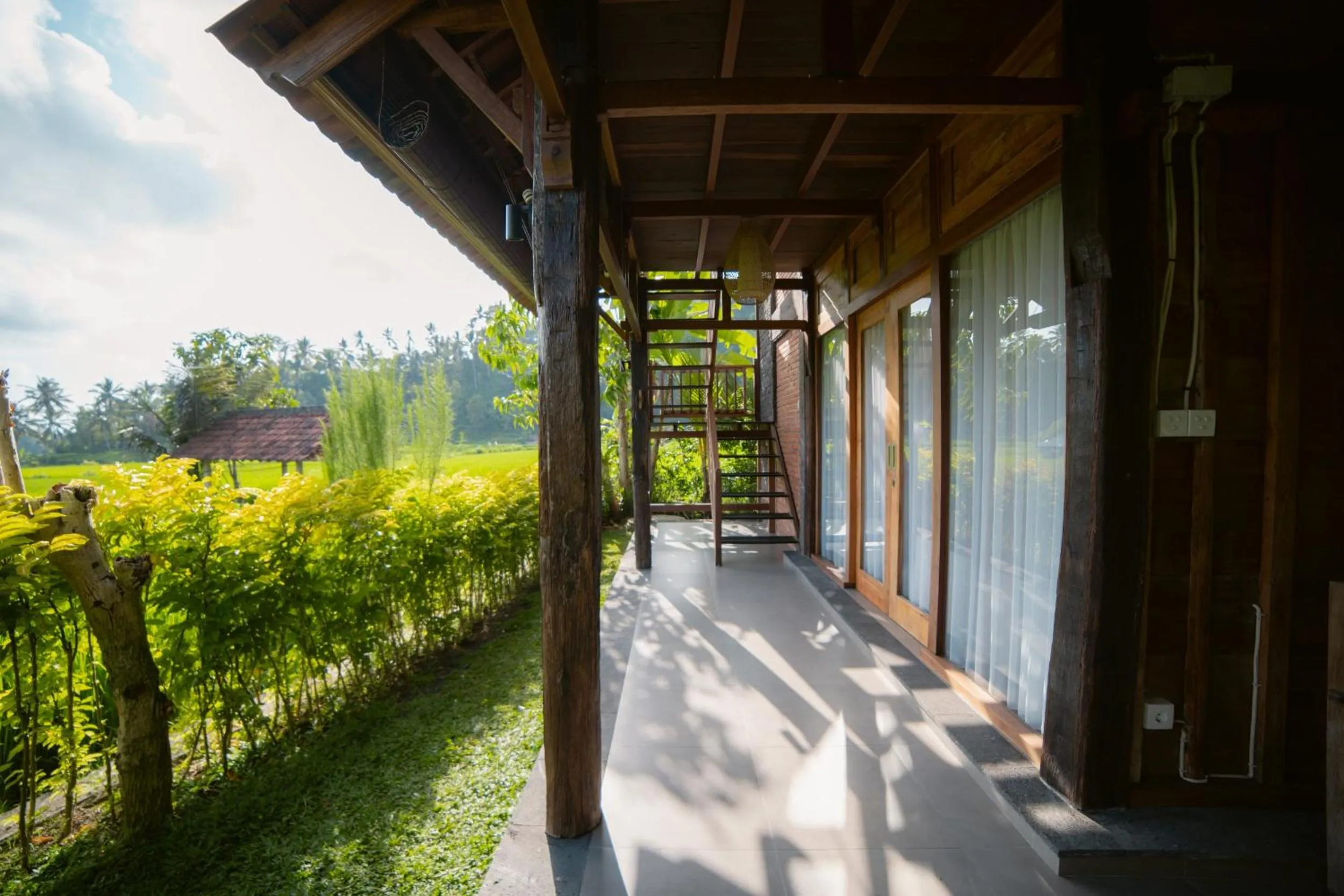 Balcony/Terrace in Kubu Sakian Villa and Restaurant Sidemen