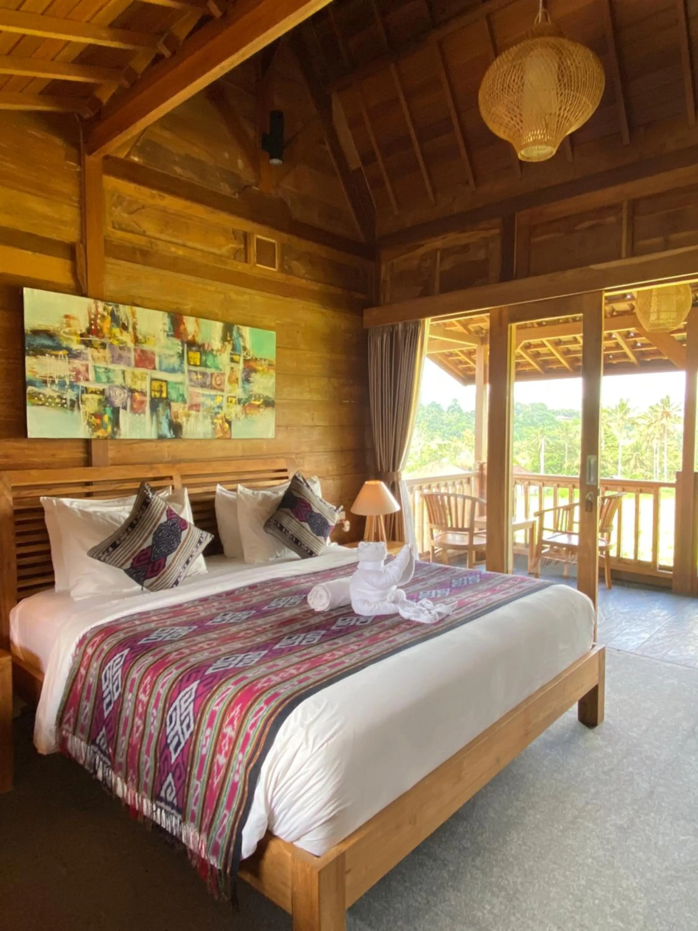 Bedroom, Bed in Kubu Sakian Villa and Restaurant Sidemen