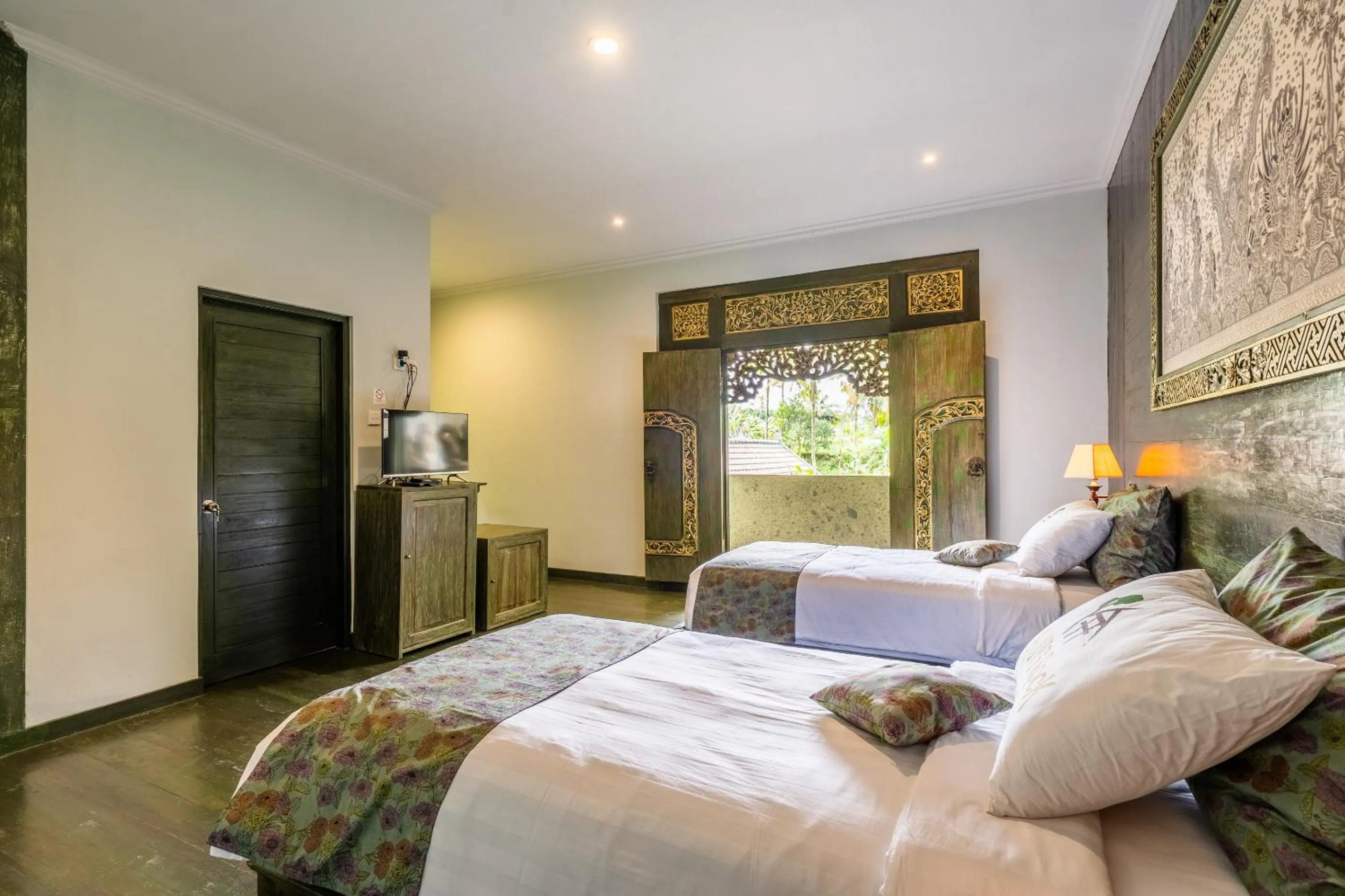 Bed in Huts Rock Ubud