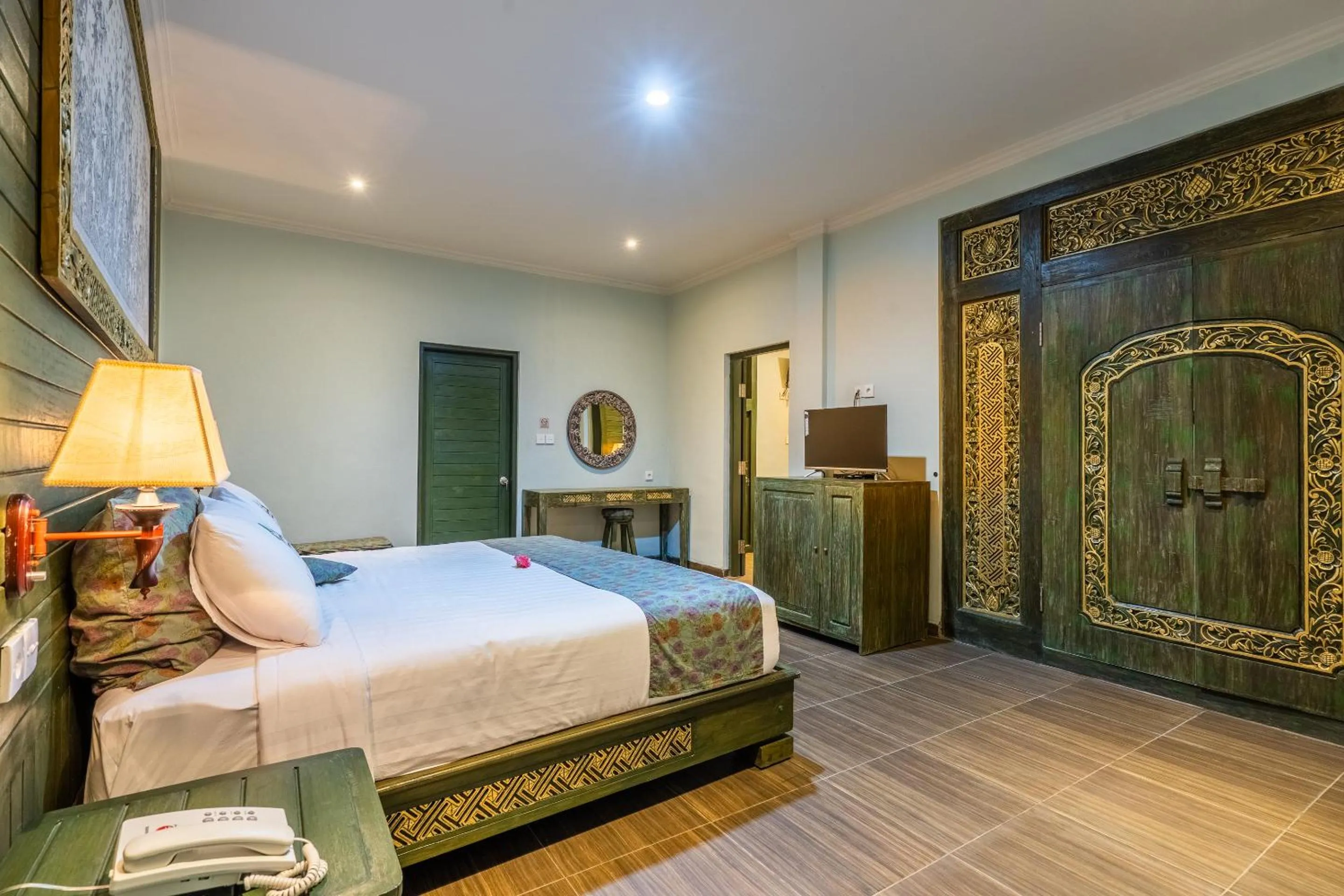 Bed in Huts Rock Ubud