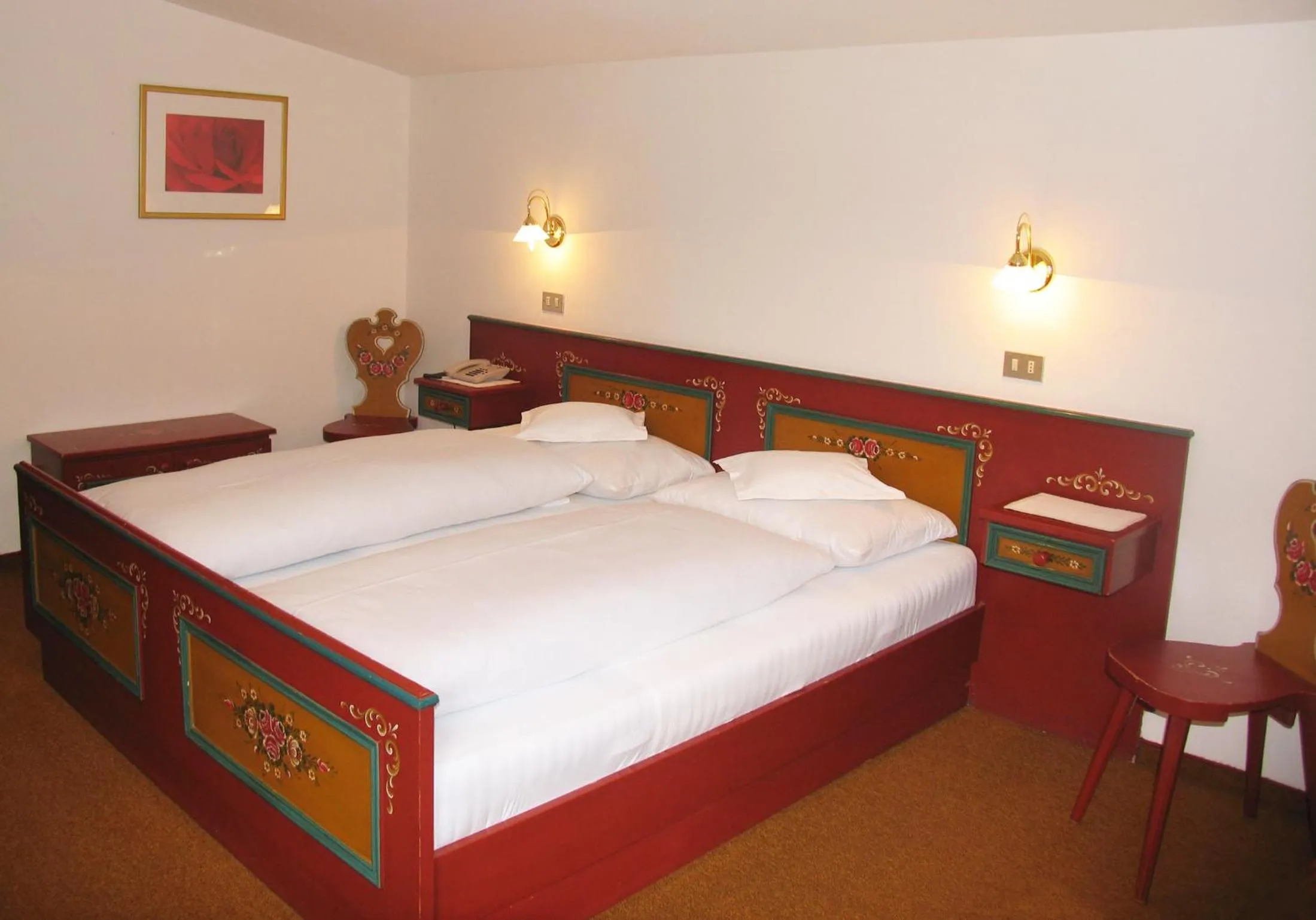 Bed in Hotel Reichegger