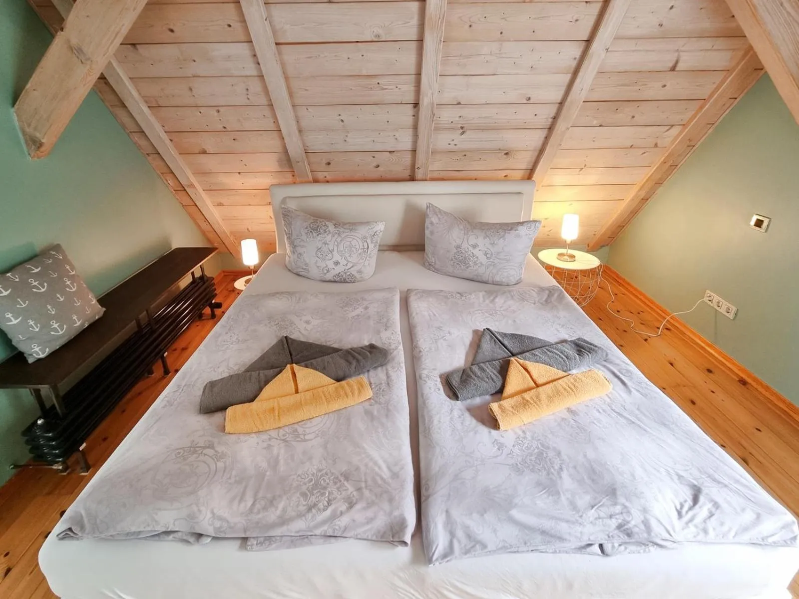 Bed in Strandhotel Lindequist