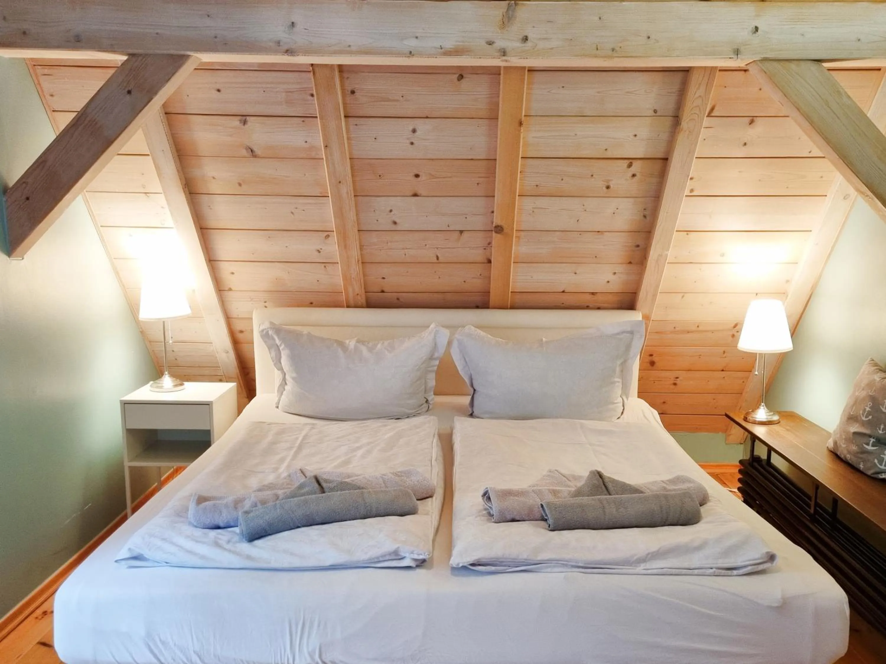 Bed in Strandhotel Lindequist