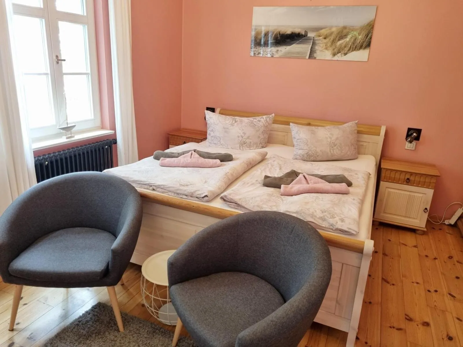 Bed in Strandhotel Lindequist