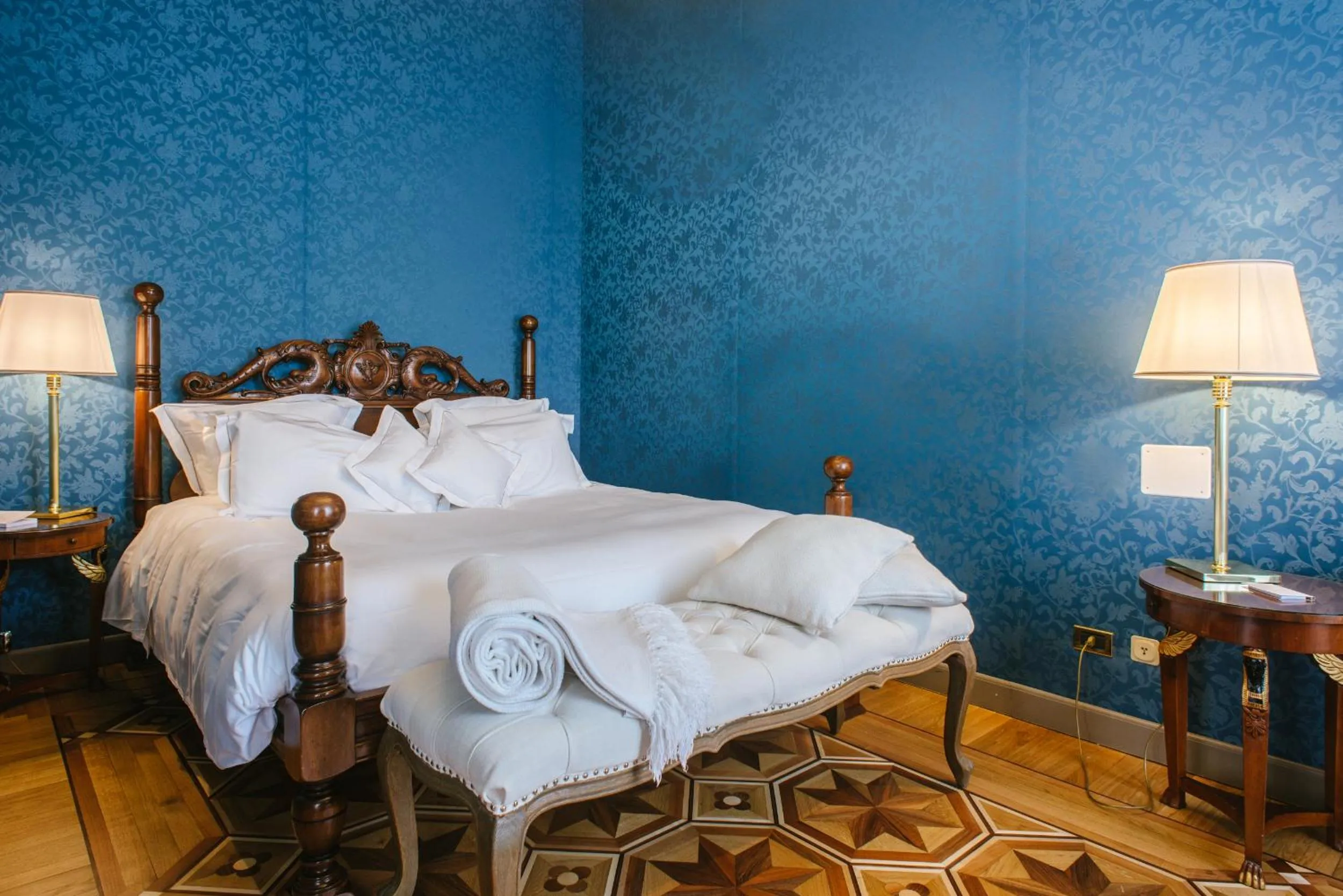 Bed in Relais & Chateaux Villa Crespi