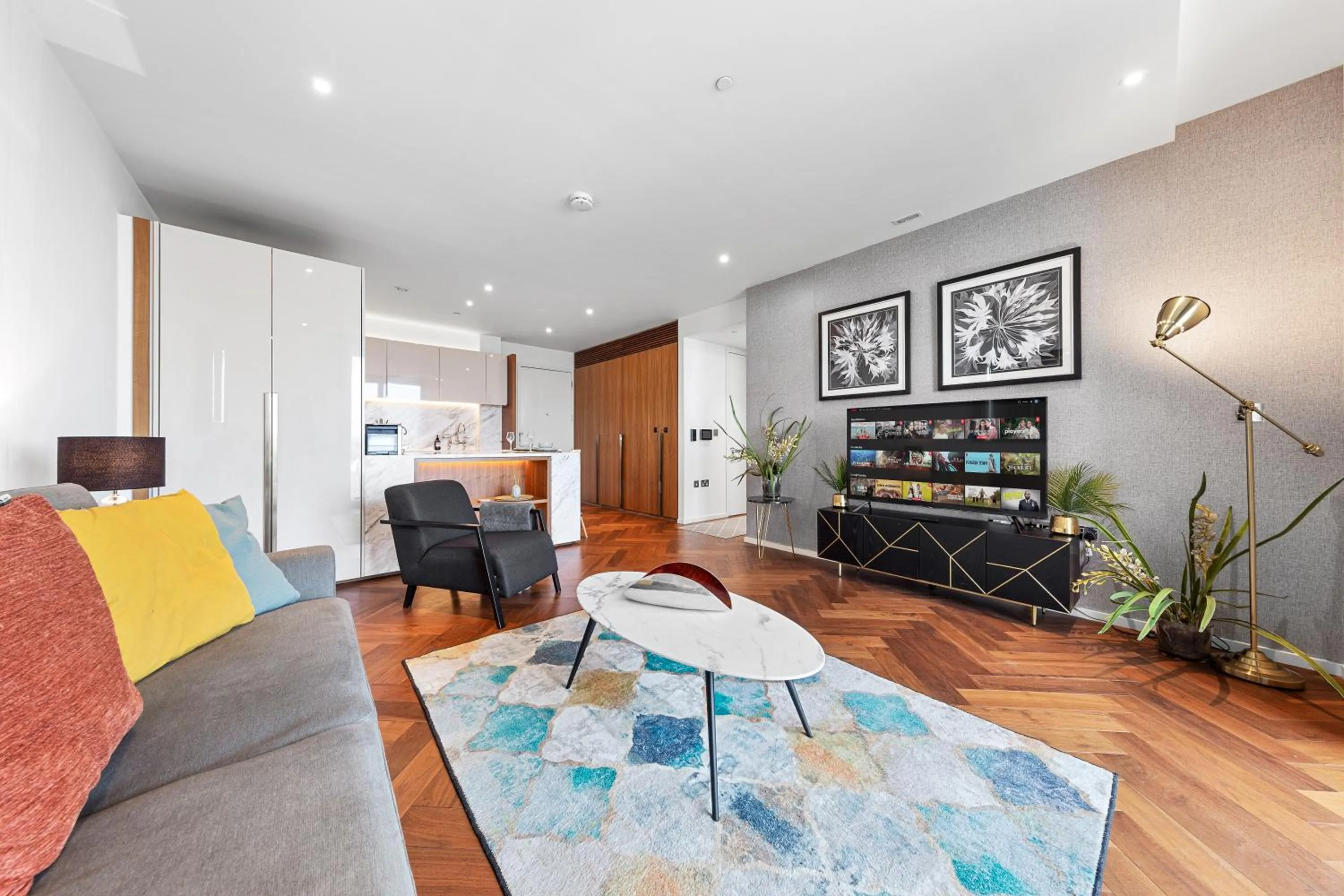 TV and multimedia in River Panorama Central London 2 bedroom New Development