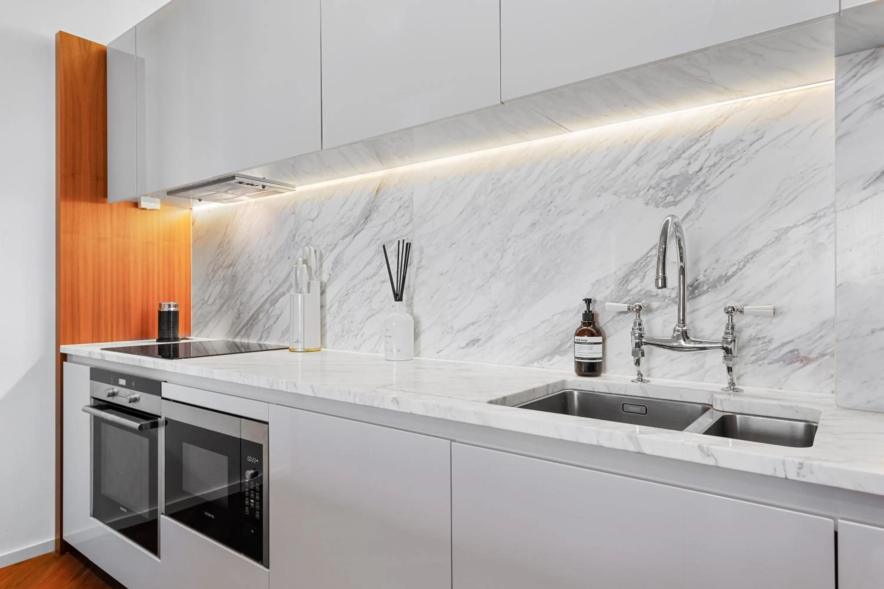 Kitchen or kitchenette in River Panorama Central London 2 bedroom New Development