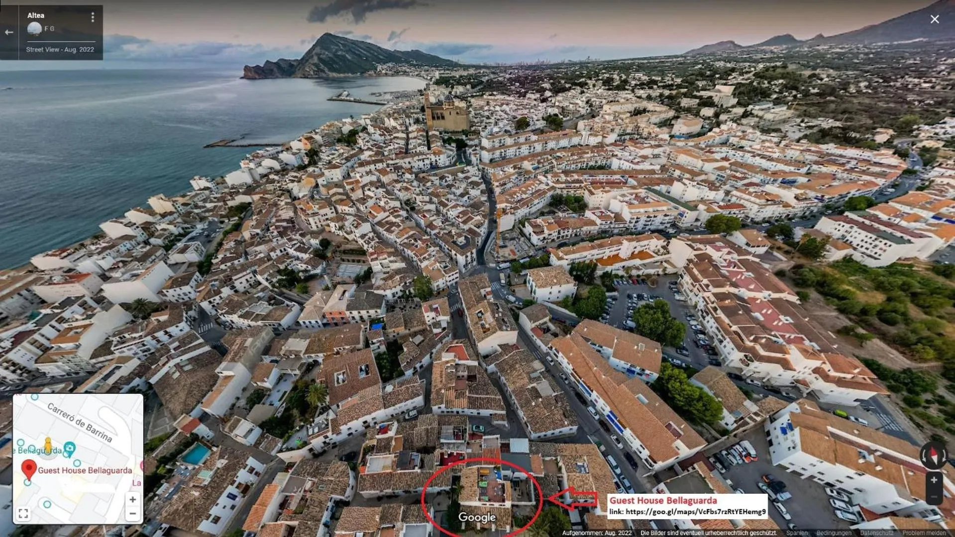 Bird's eye view in Guest House Bellaguarda