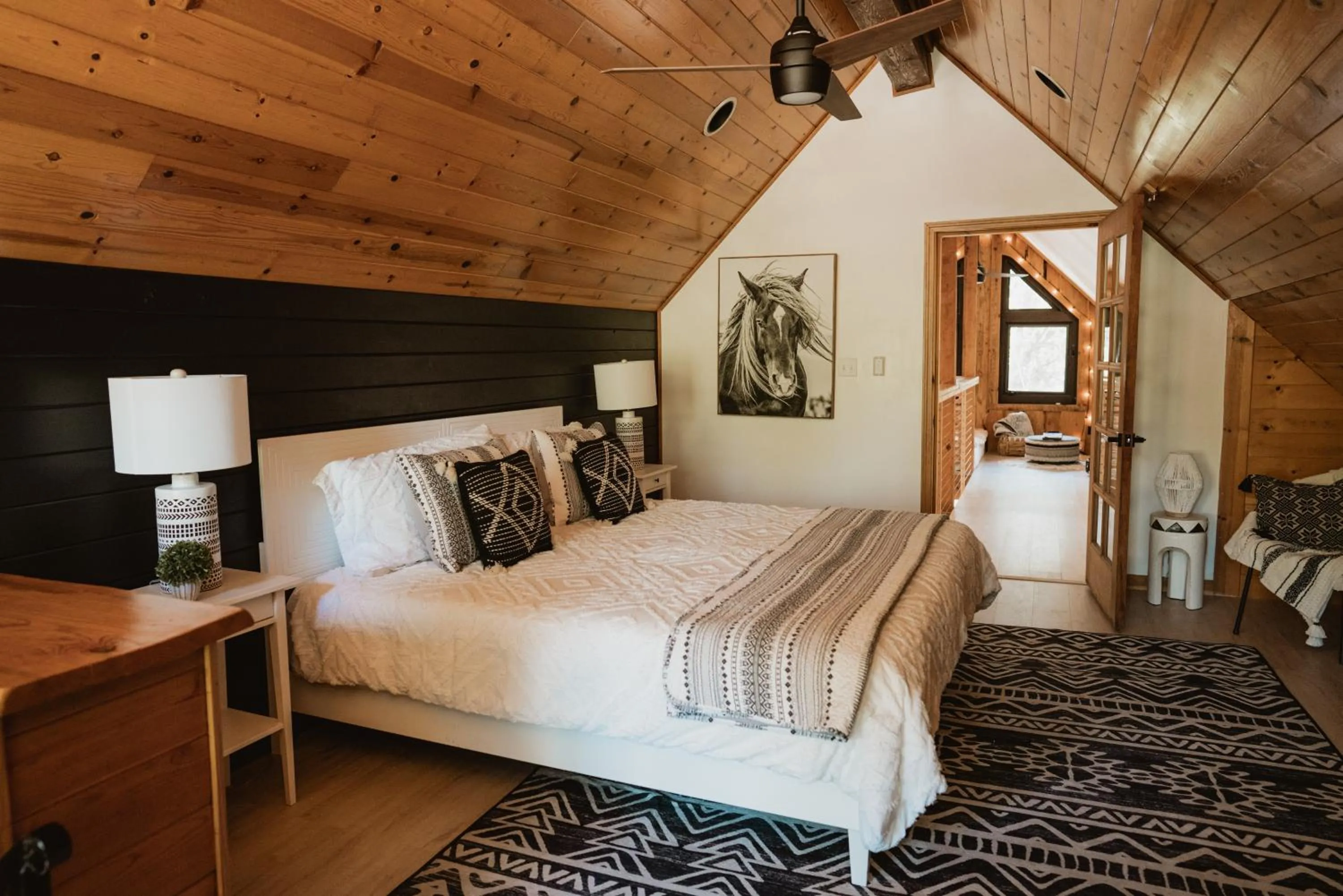 Bed in Romantic Forest Lovers Nest by Casa Oso