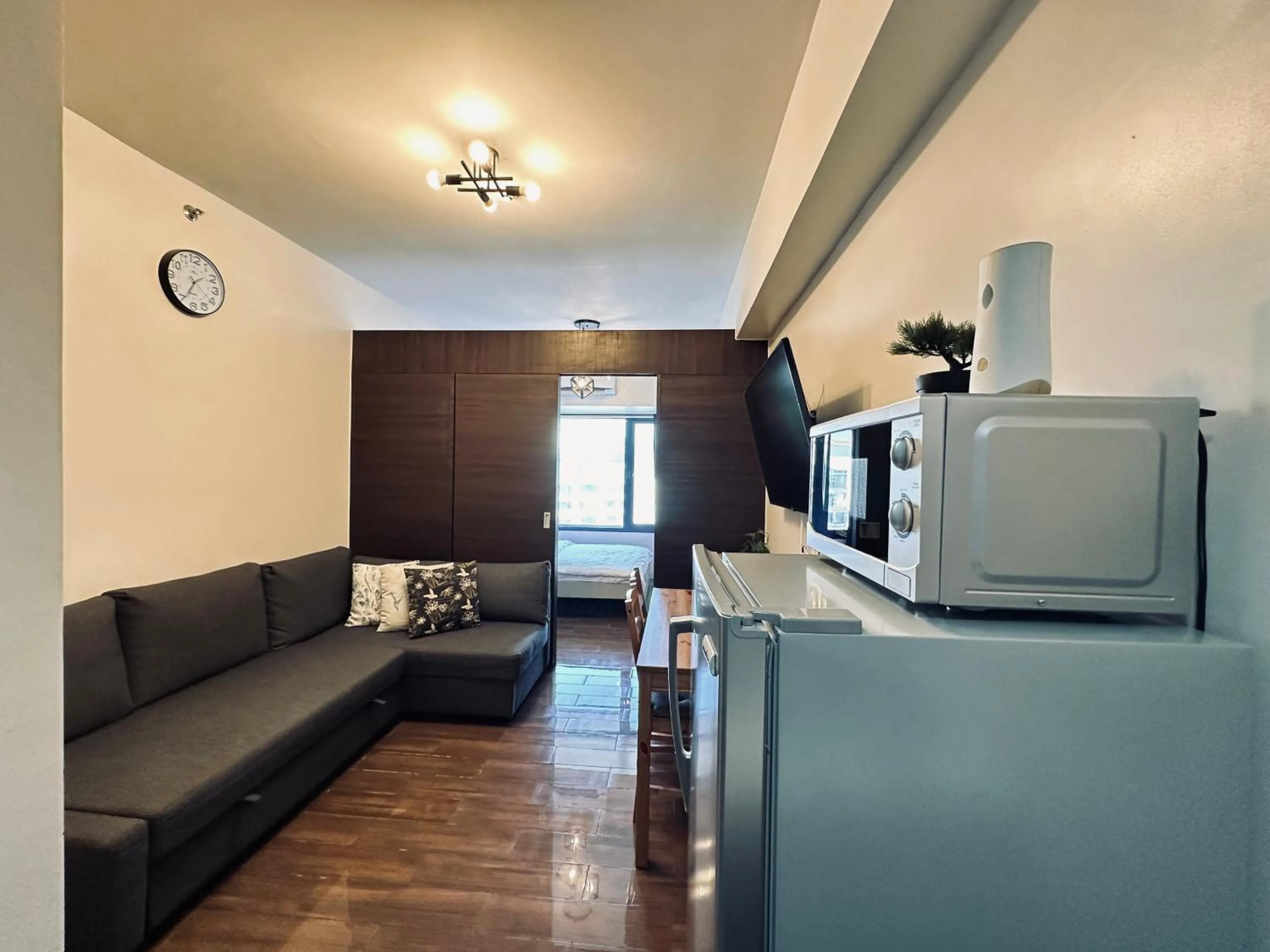 Living room in Heart of Makati, Fully furnished condo, cbd central location