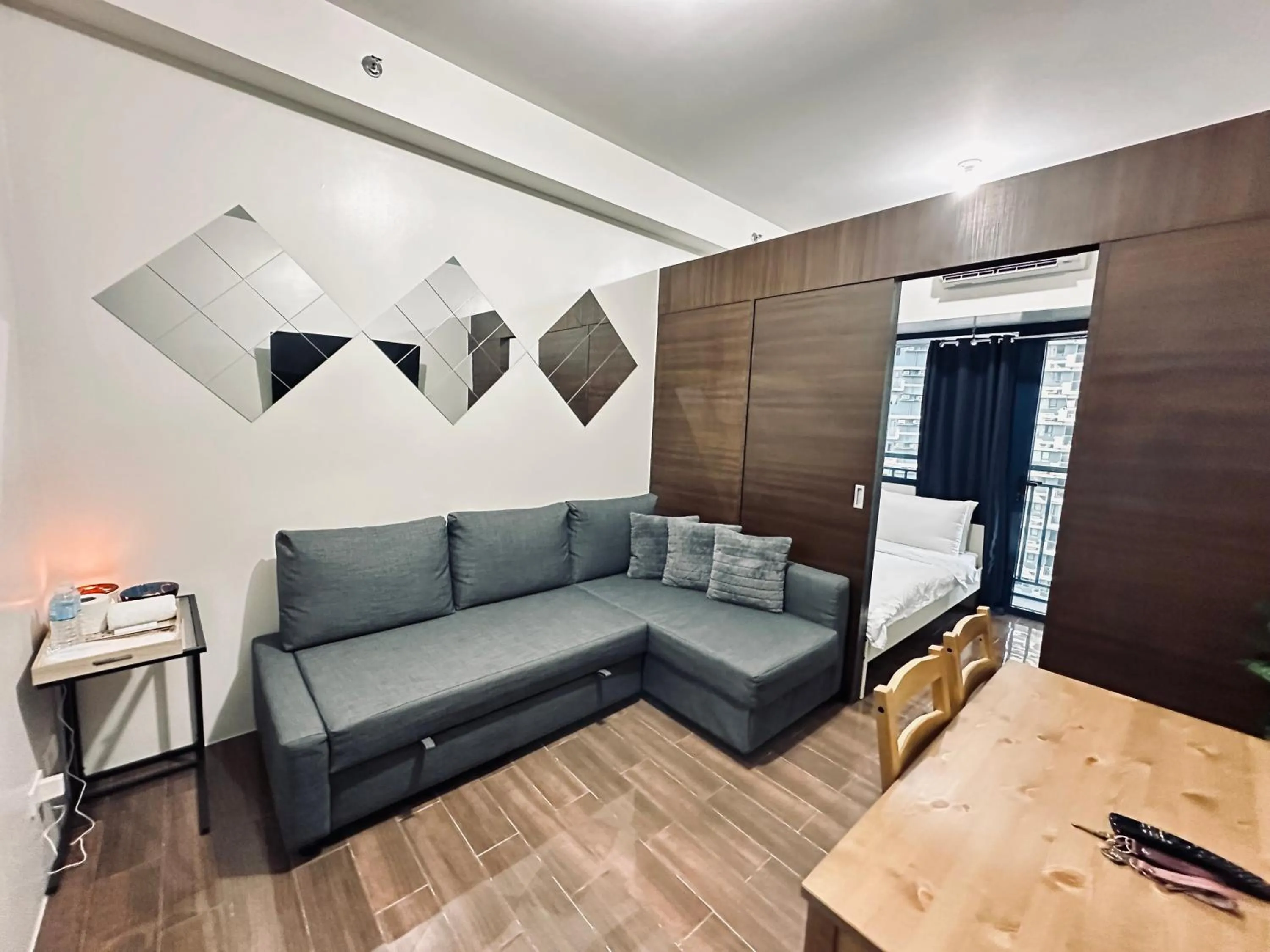 Living room in Heart of Makati, Fully furnished condo, cbd central location
