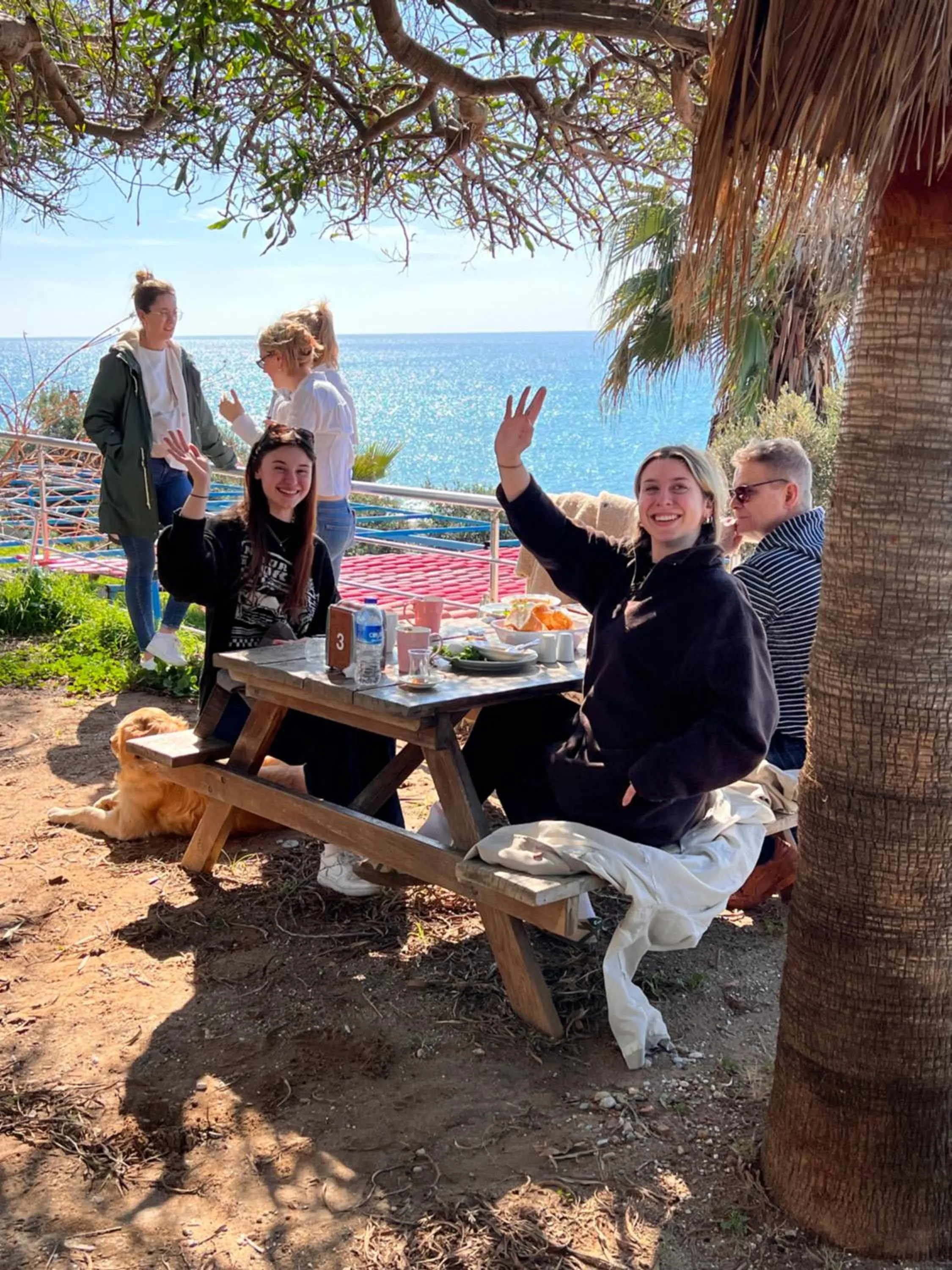 group of guests in Mavi Cennet Camping Caravan