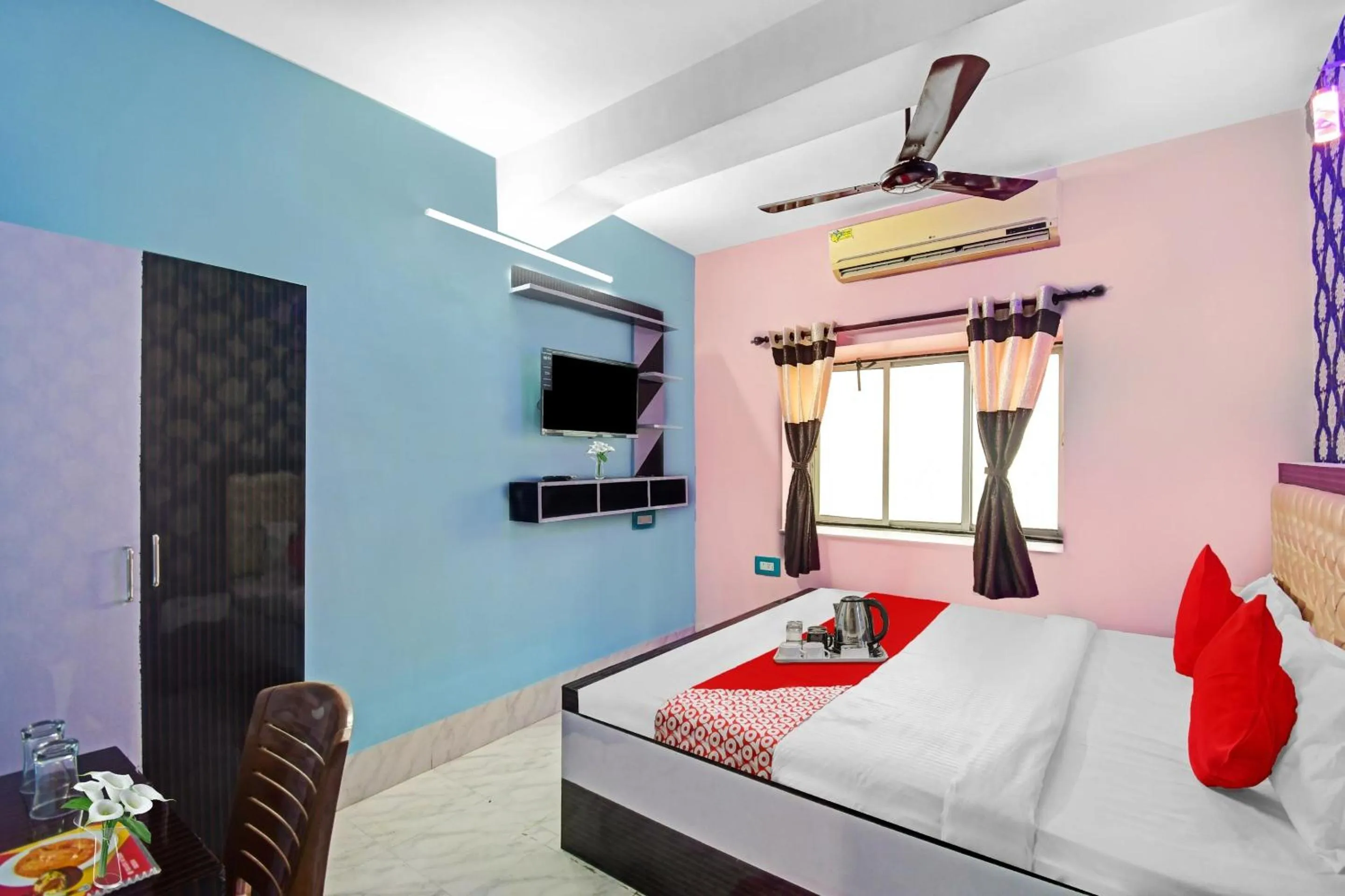 Bedroom, Bed in Hotel O Ankan Regency Near Acropolis Mall