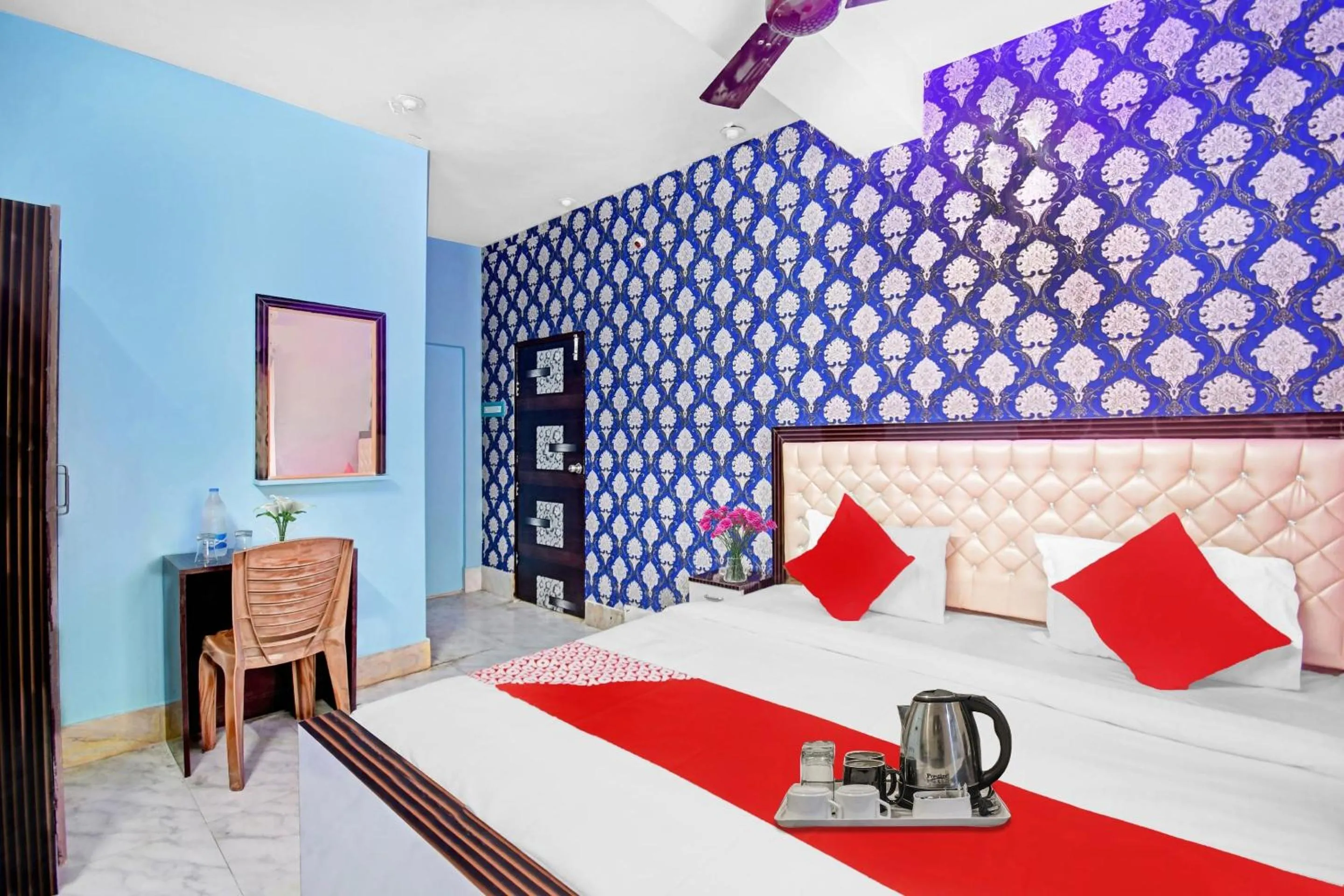 Bedroom, Bed in Hotel O Ankan Regency Near Acropolis Mall