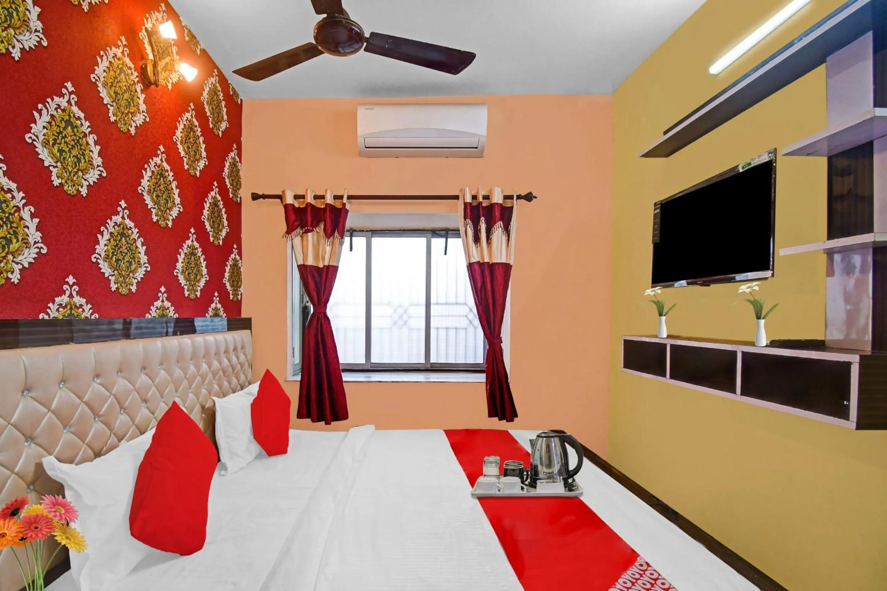 Bedroom, Bed in Hotel O Ankan Regency Near Acropolis Mall