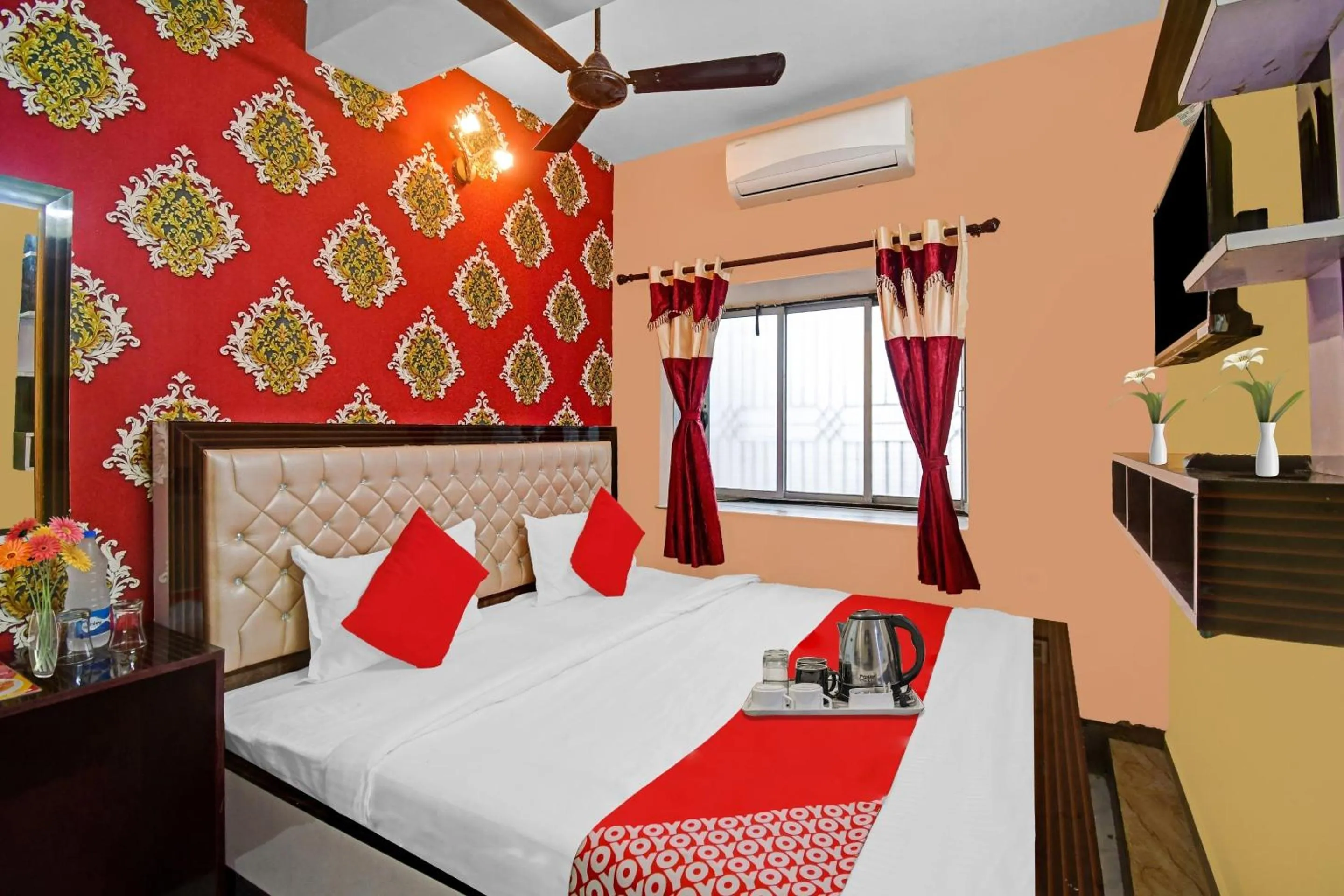 Bedroom, Bed in Hotel O Ankan Regency Near Acropolis Mall