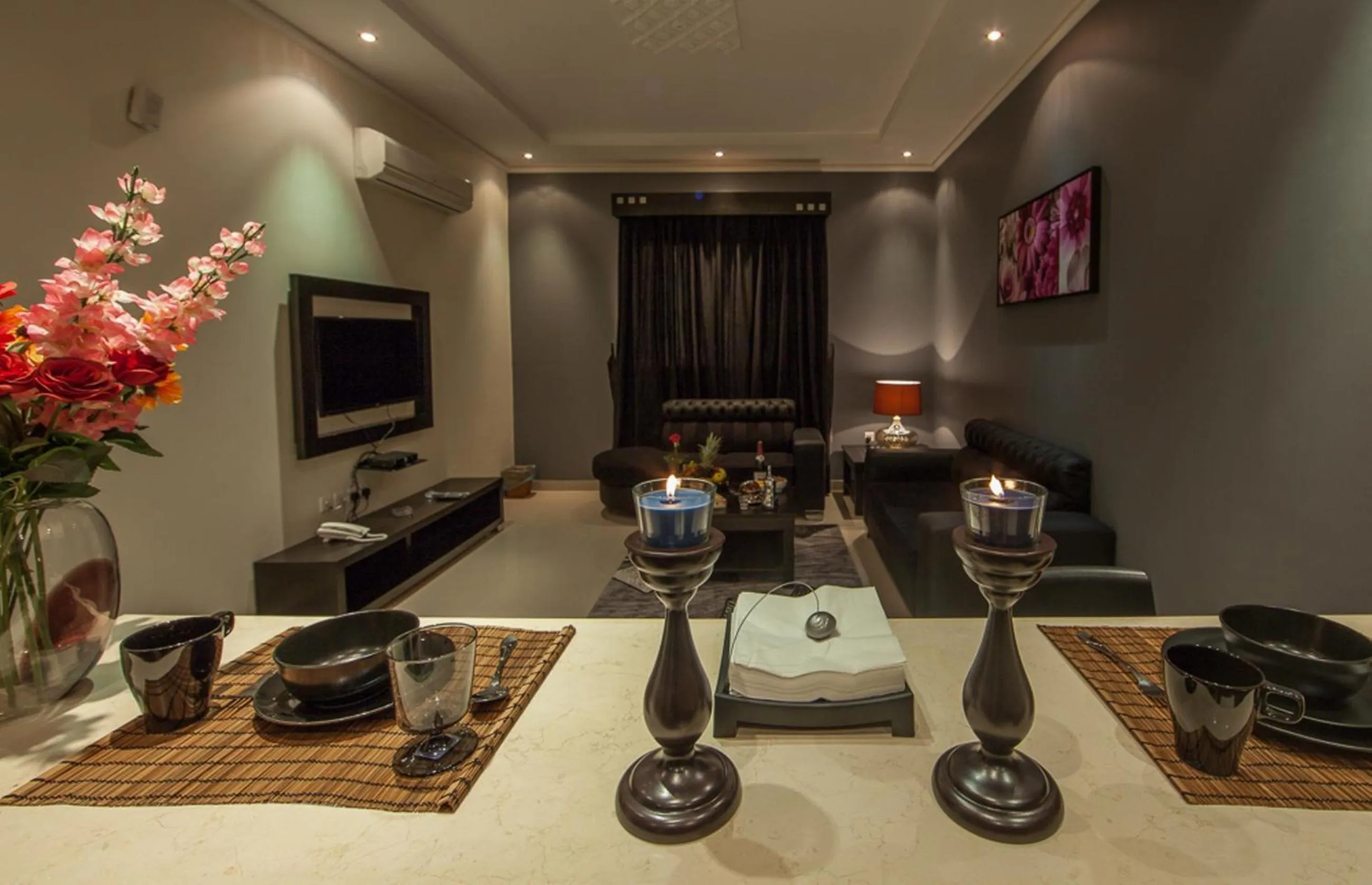 Living room in Taleen Serviced Apartments AlSahafa