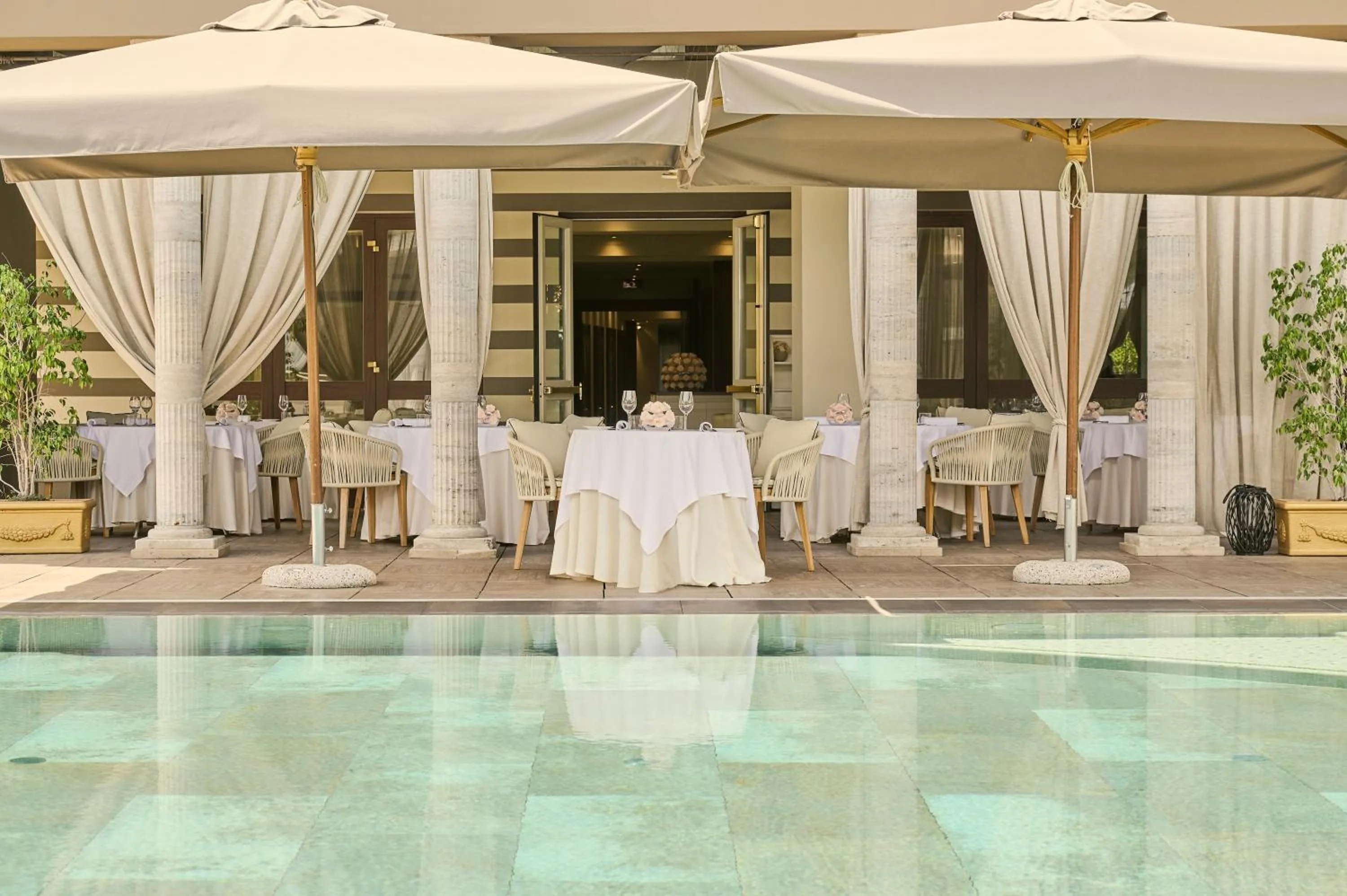 Pool view in Grand Hotel Imperiale