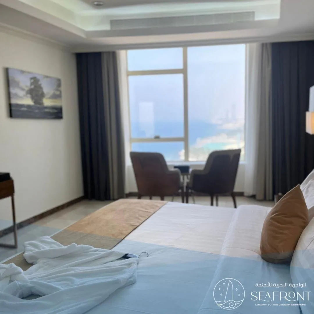 Bed in Seafront Luxury Suites Jeddah Corniche