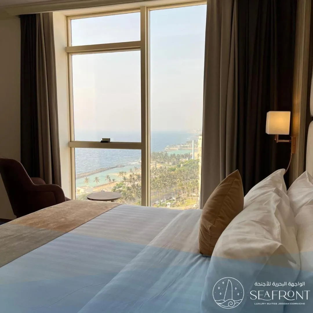 Bed in Seafront Luxury Suites Jeddah Corniche
