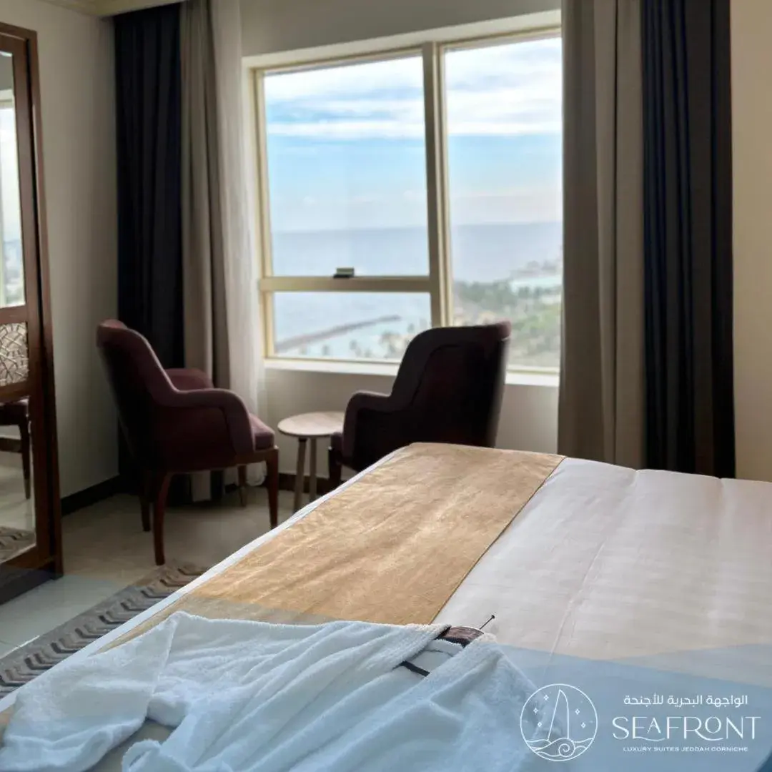 Bed in Seafront Luxury Suites Jeddah Corniche Bed in Seafront Luxury Suites Jeddah Corniche