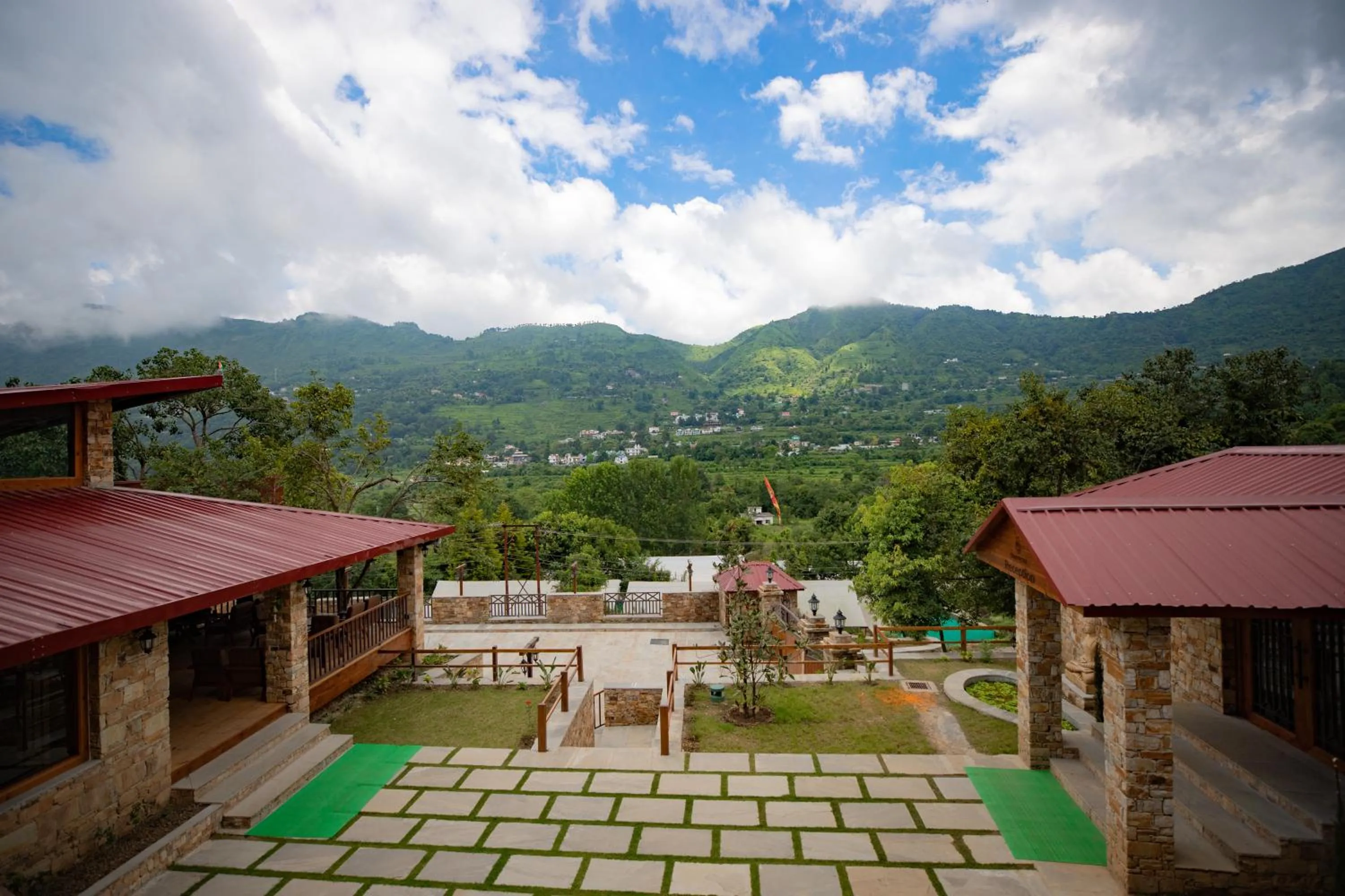 Mountain view in The Pear Orchard By Countryside